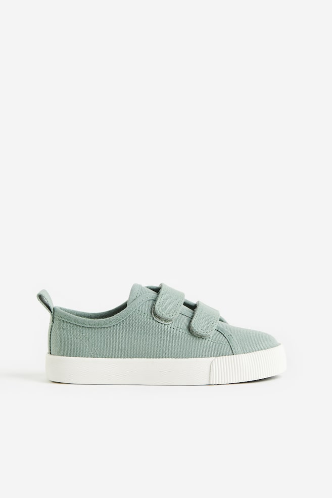 Sneakers in tela - Verde salvia/Blu denim/Nero/quadri/Marrone scuro - 3