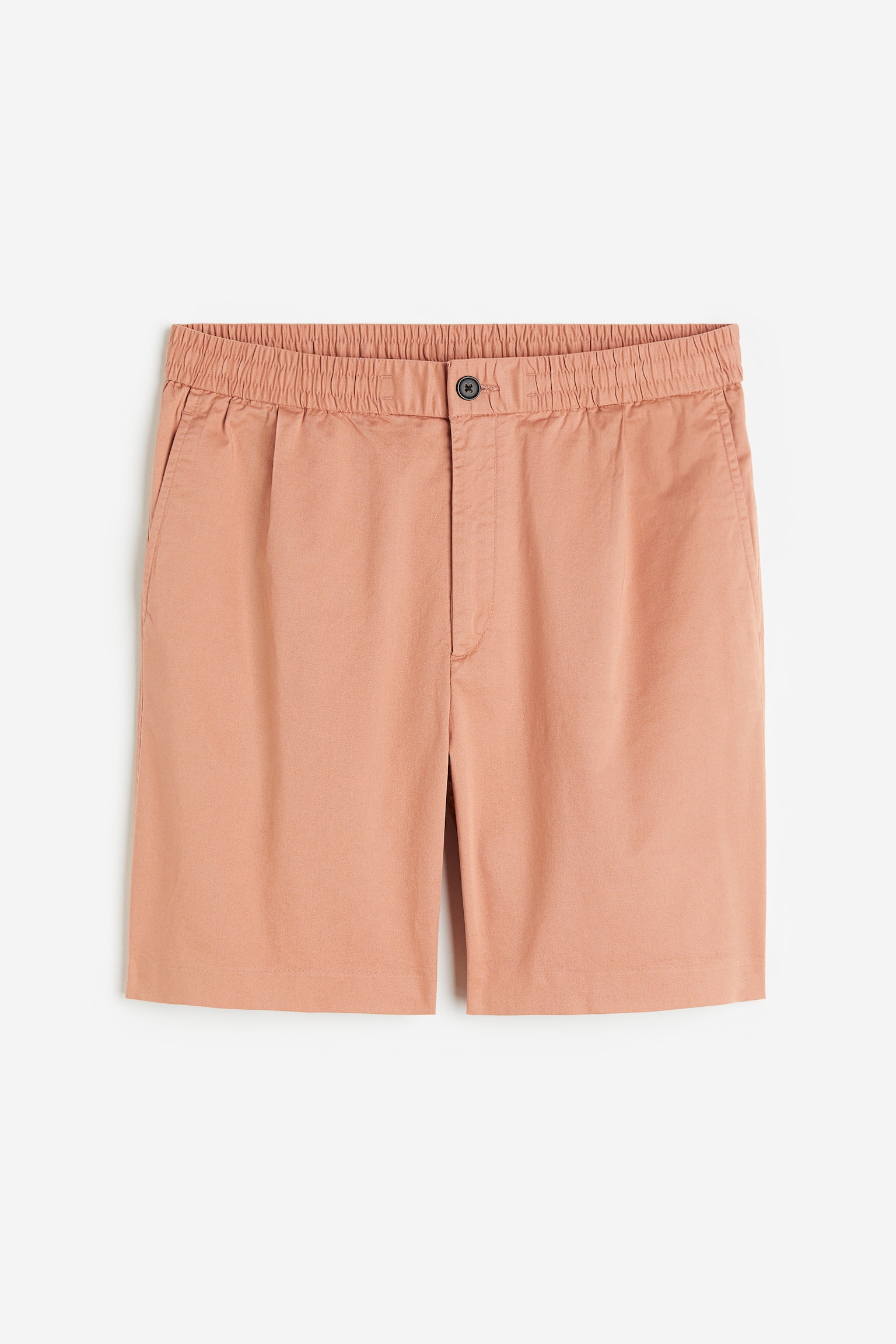 Regular Fit Cotton shorts - Salmon pink/White - 1