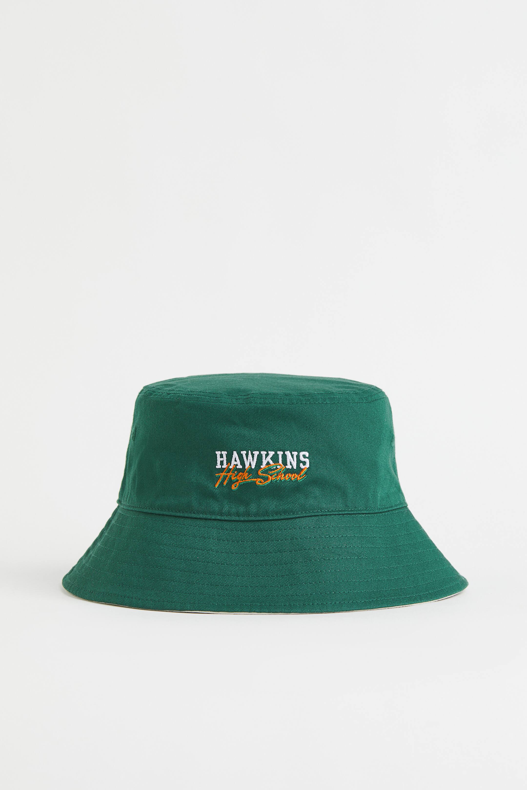 View larger image: Reversible cotton bucket hat - Green/Stranger Things - Men | H&M 1