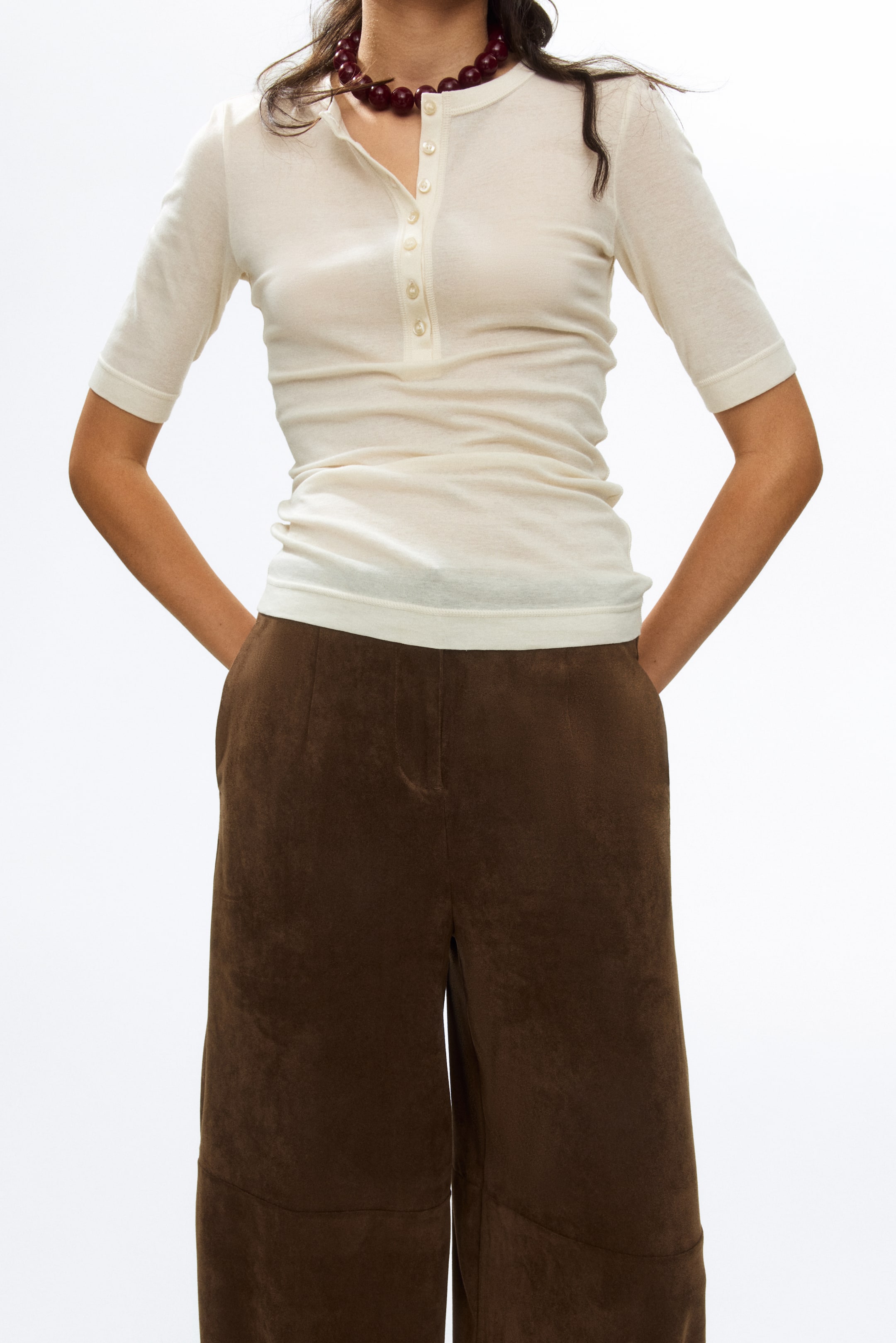 Женские брюки H&M Barrel-Leg Pants — фото 3