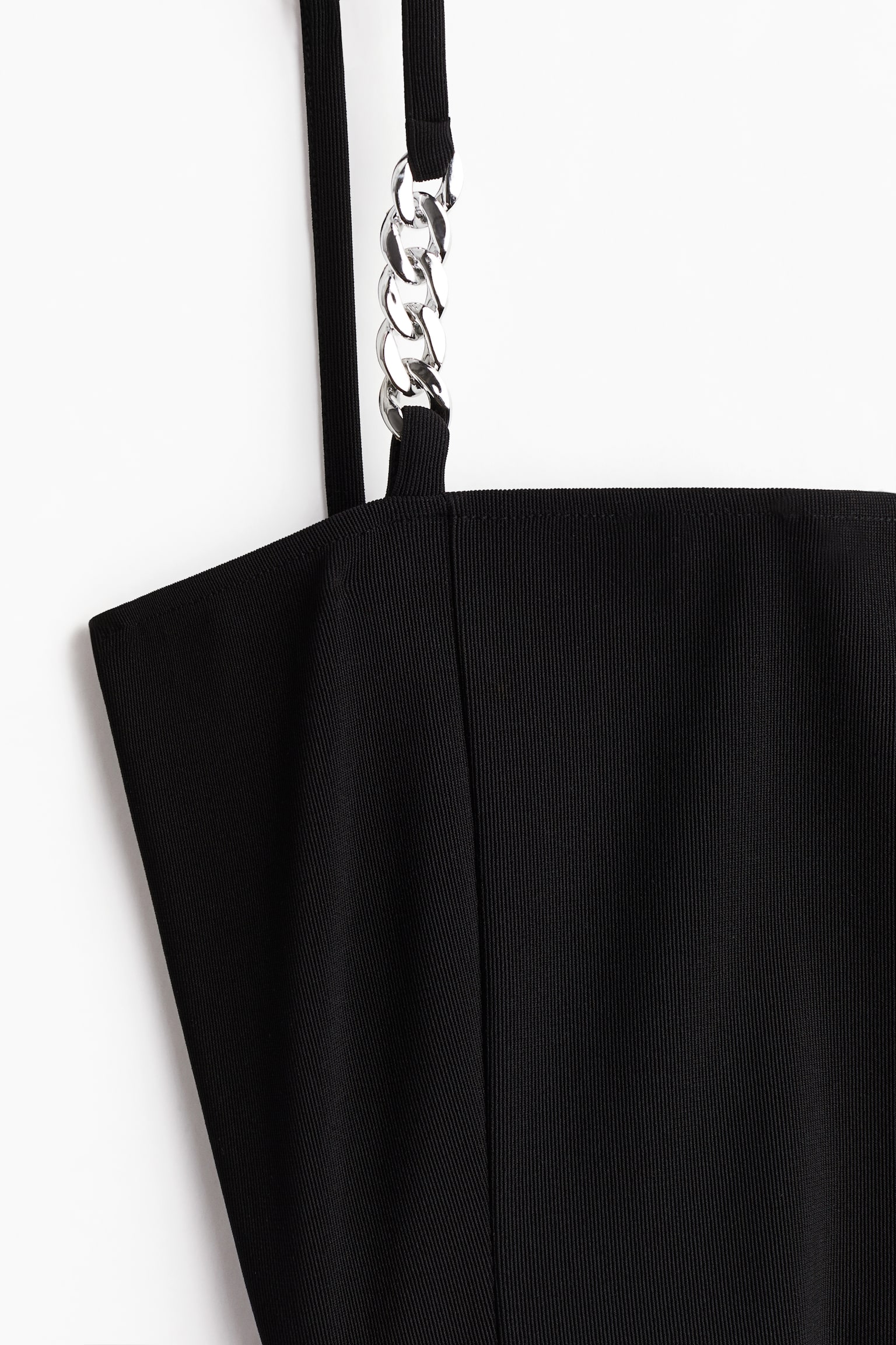 Женский топ H&M Chain-Detail Camisole Crop Top, цвет: Чёрный — фото 2