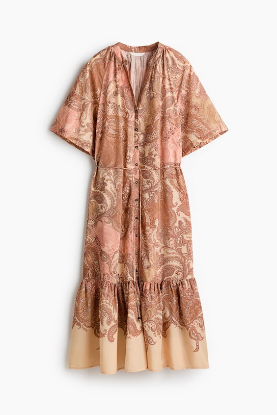 Женские платья H&M Short-Sleeved Tie-Belt Dress
