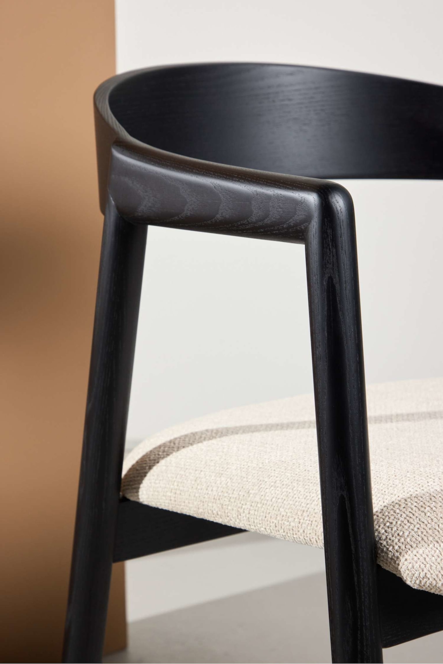 Långön Dining Chair 2-pack - Ask, Svart/Ask, Mörkbrun - 3