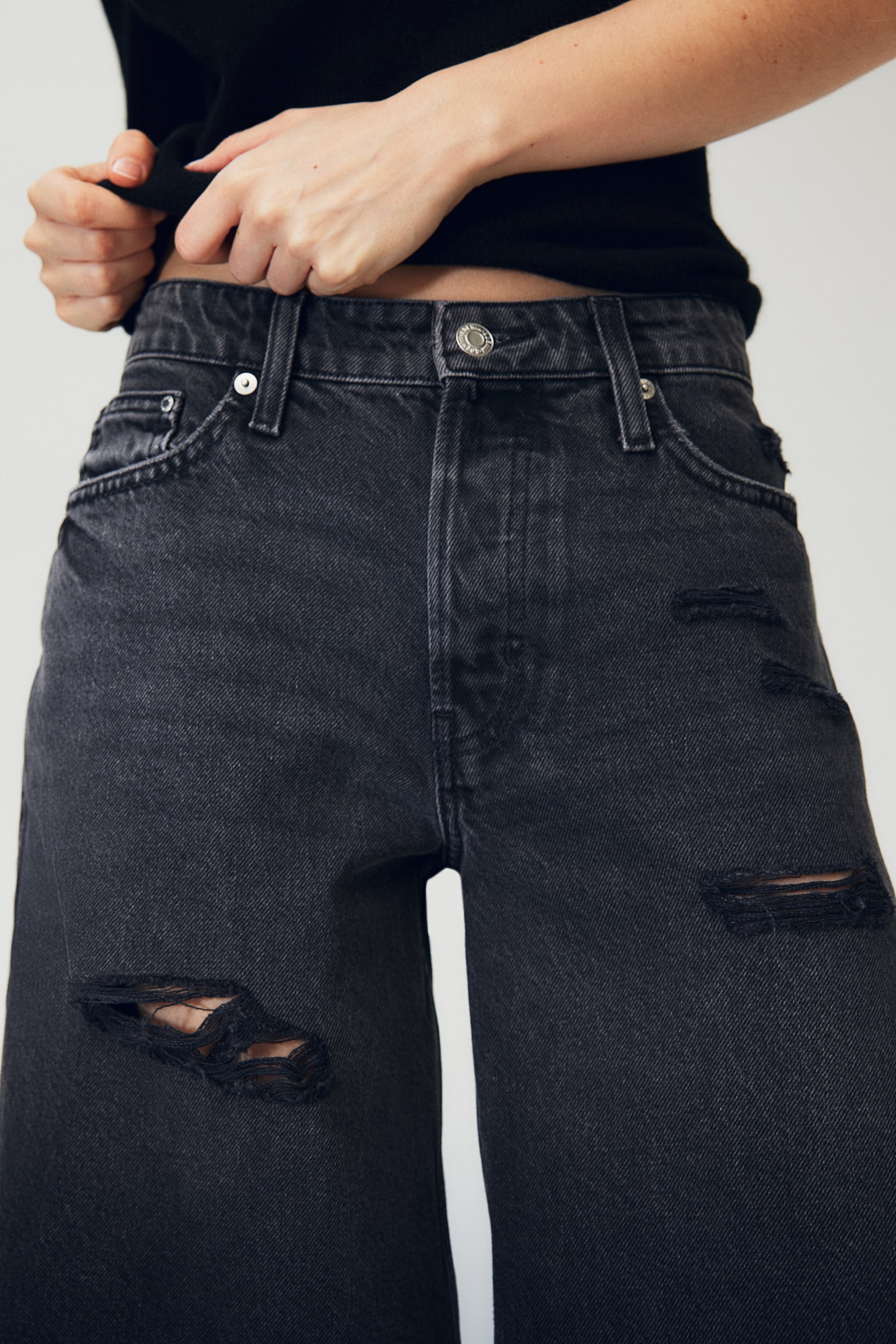 Baggy Low Denim shorts - Black/Grey/Light denim blue/Denim blue/Cream/Light denim blue - 6