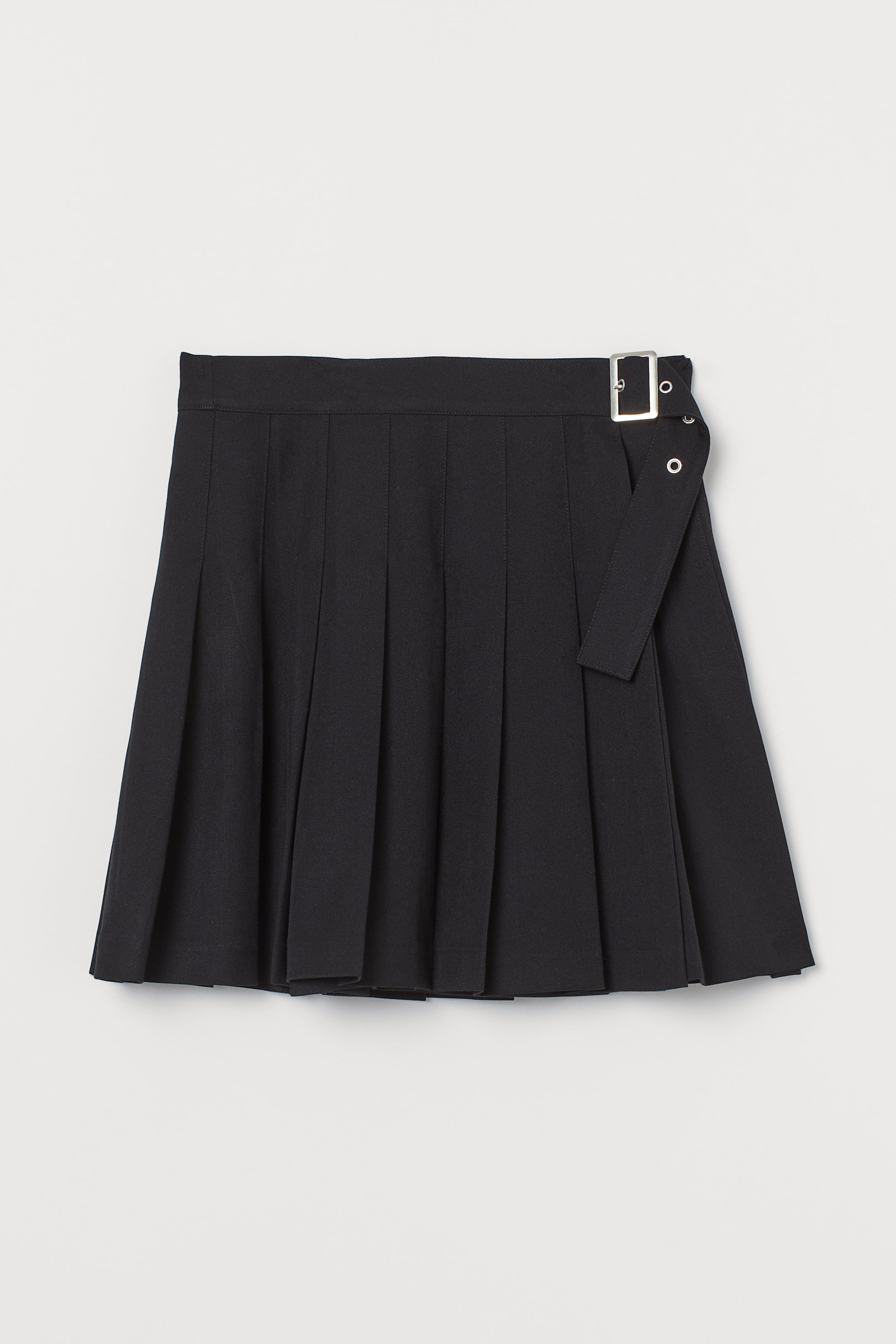 Pleated skirt - High waist - Short - Black - Ladies | H&M GB