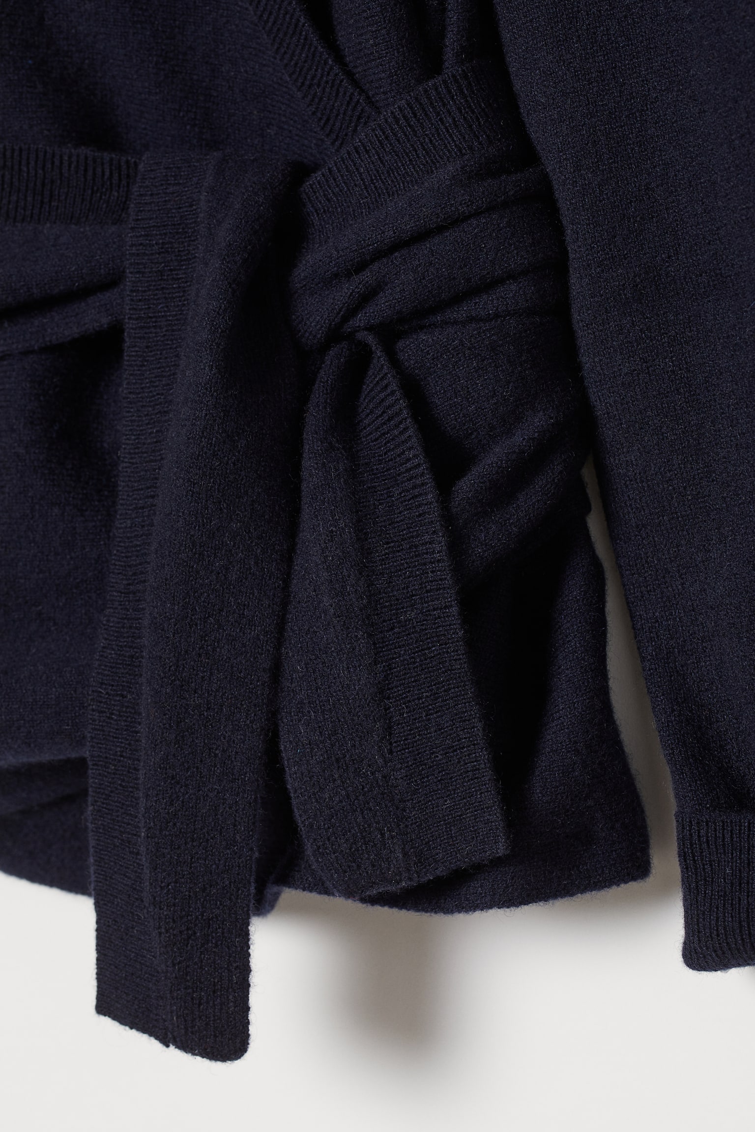 Wrapover cashmere cardigan - Dark blue - 2