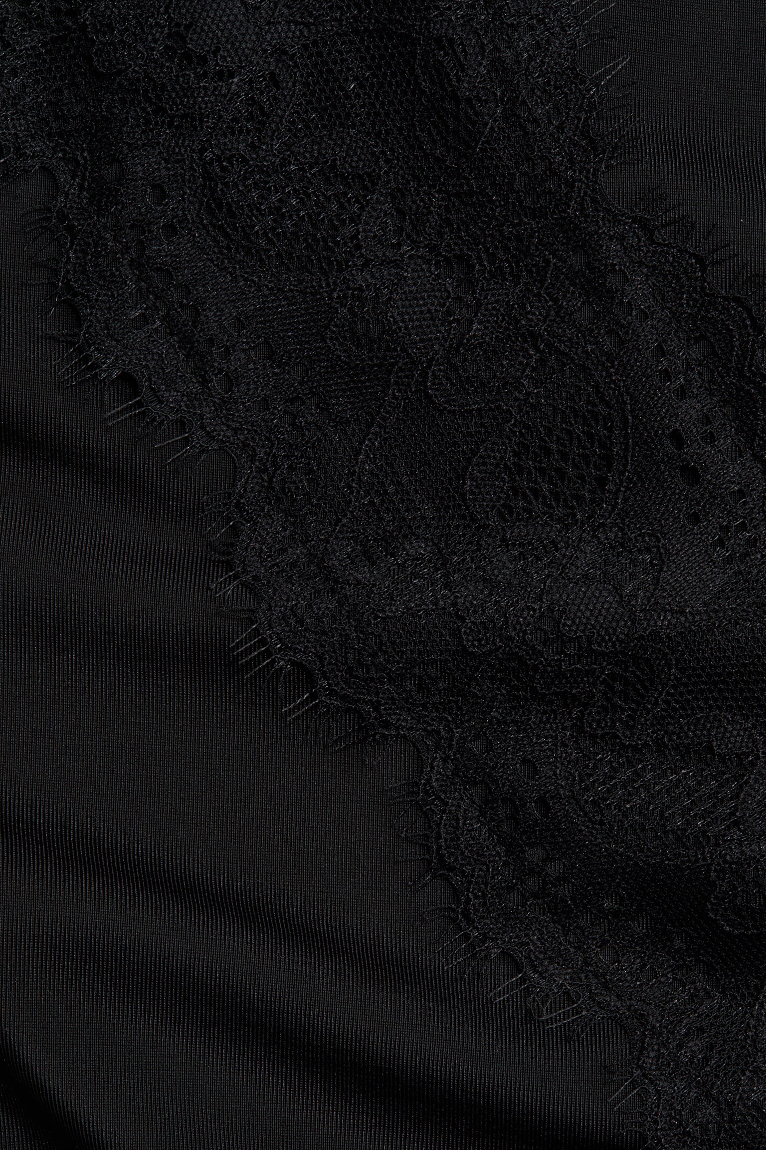 Lace-detail jersey strappy top - Schwarz - 2
