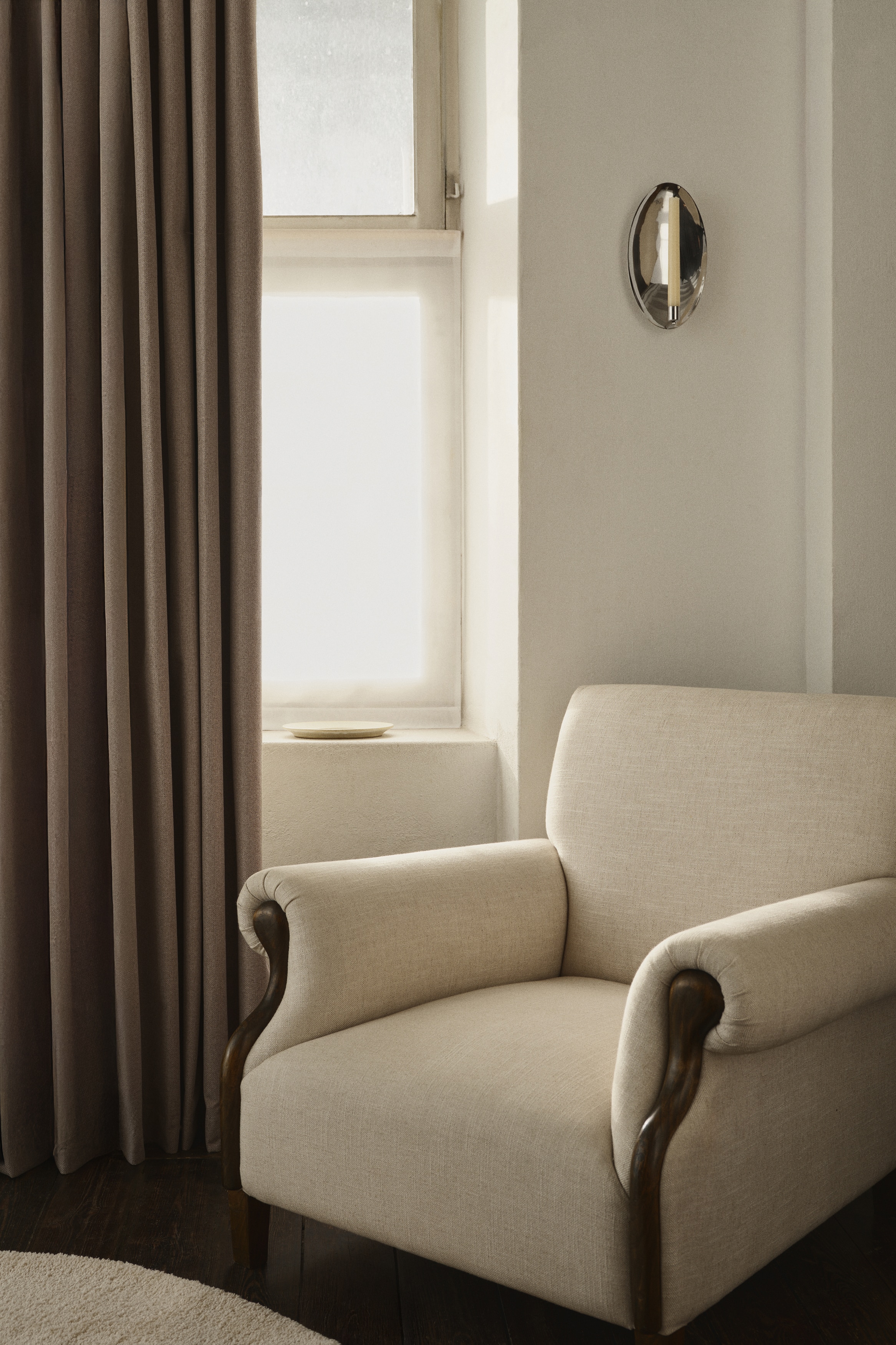 Leveä kalanruotokuvioinen pimennysverho - Beigemeleerattu/Vaaleanharmaa/Khakinvihreä