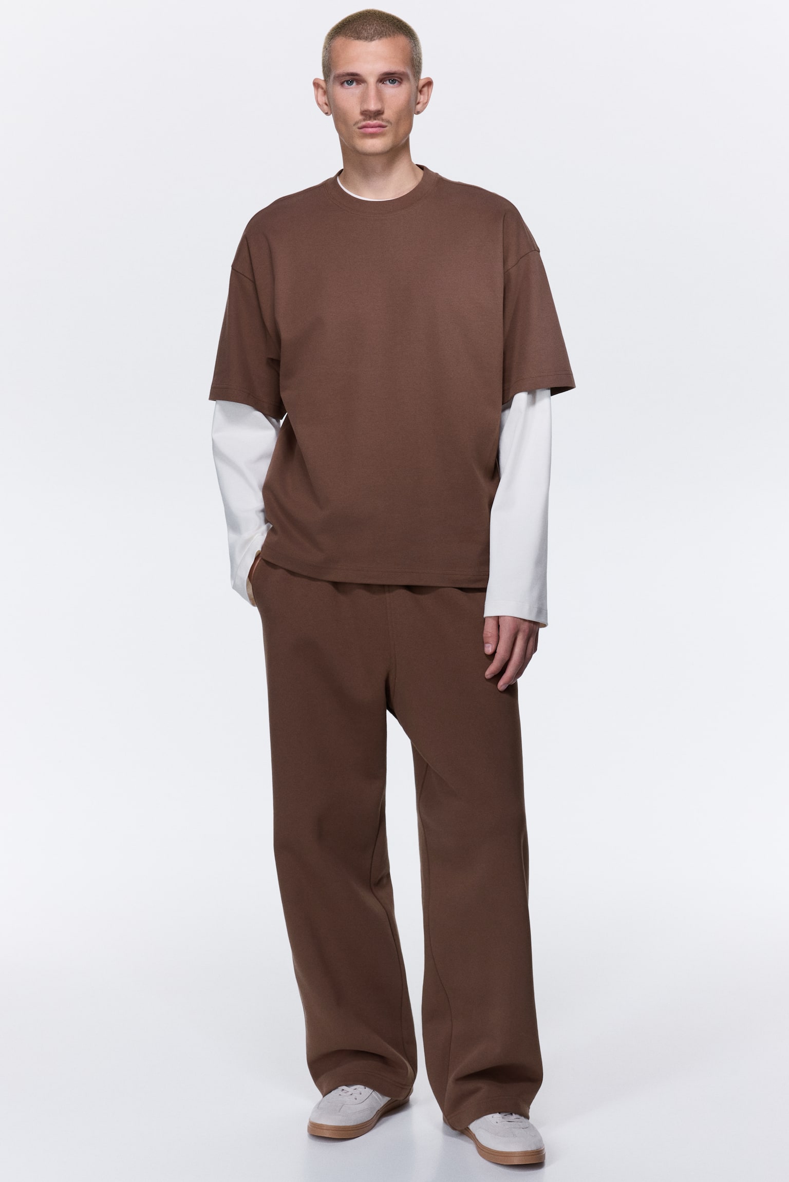 Loose Fit Sweatpants - Brown/Light grey marl/Grey/Black/Cream/Khaki green/Dark plum purple - 1