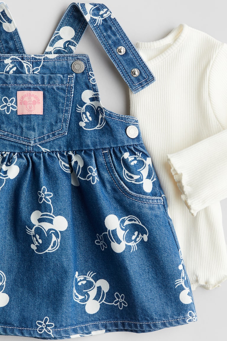 Ensemble pièces avec top et robe Bleu denim/Minnie ENFANT