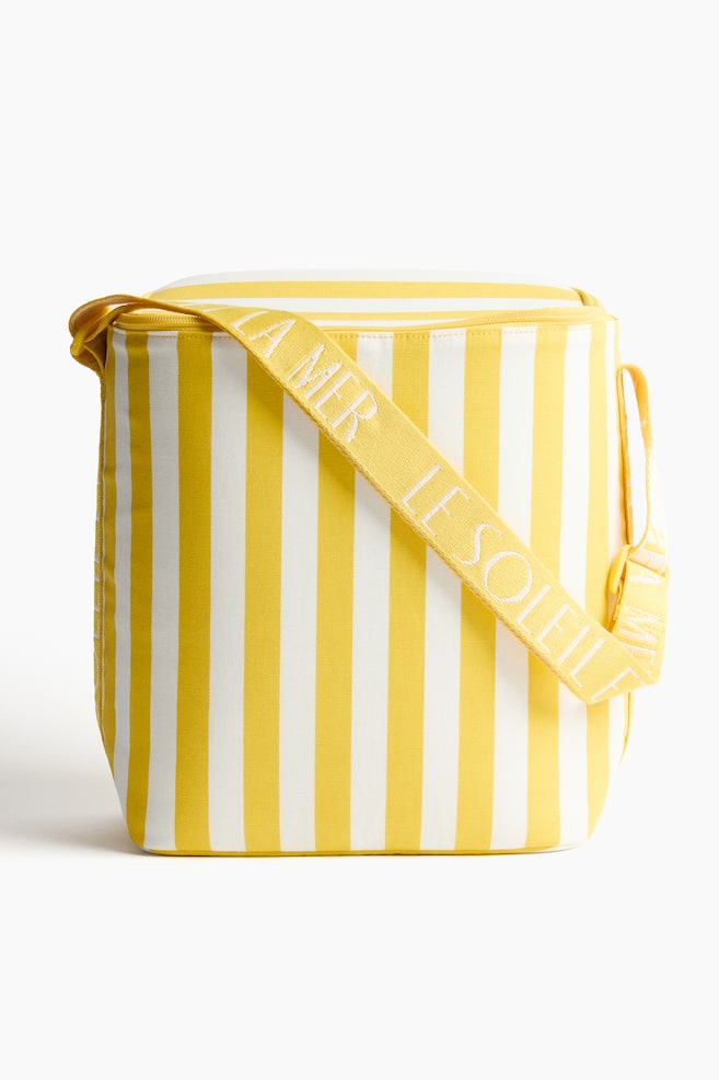 Water-Repellent Cooler Bag - Yellow/striped/Blue/striped/Light beige/striped - 1