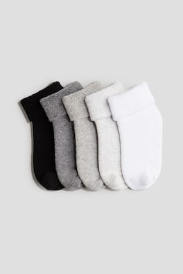 5-pack antislip-strumpor i frotté