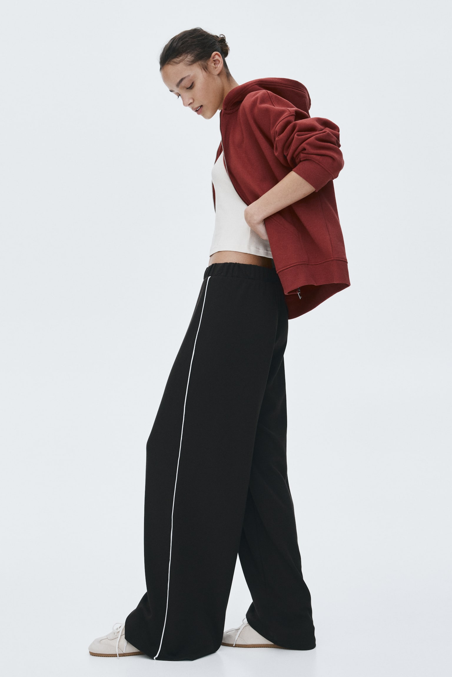 Zip-through hoodie - Dark red/Light blue/Grey marl/Black/Dark mole - 6