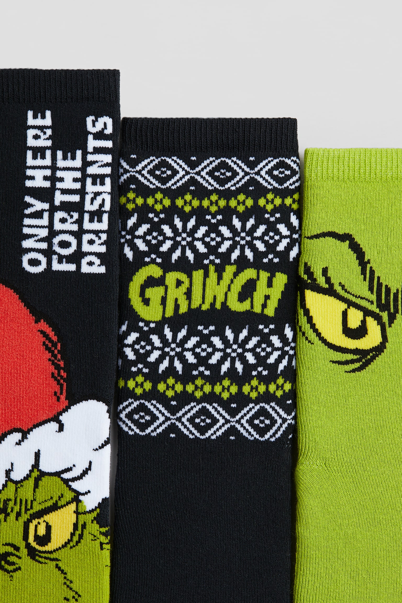 3-pack terry socks - Lime green/The Grinch/Light grey/Pokémon - 3