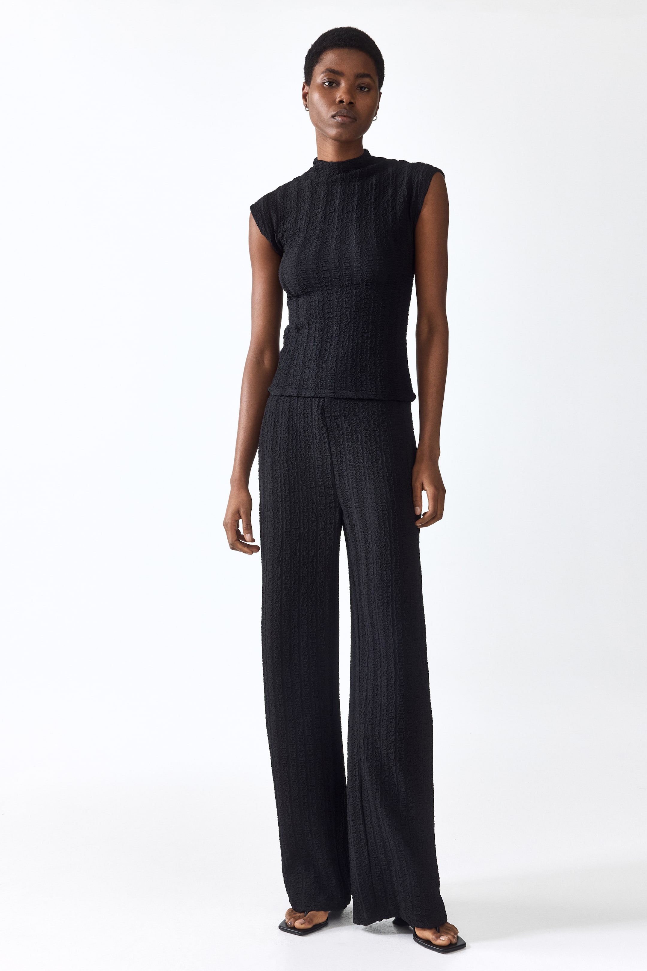 Textured Jersey Pants