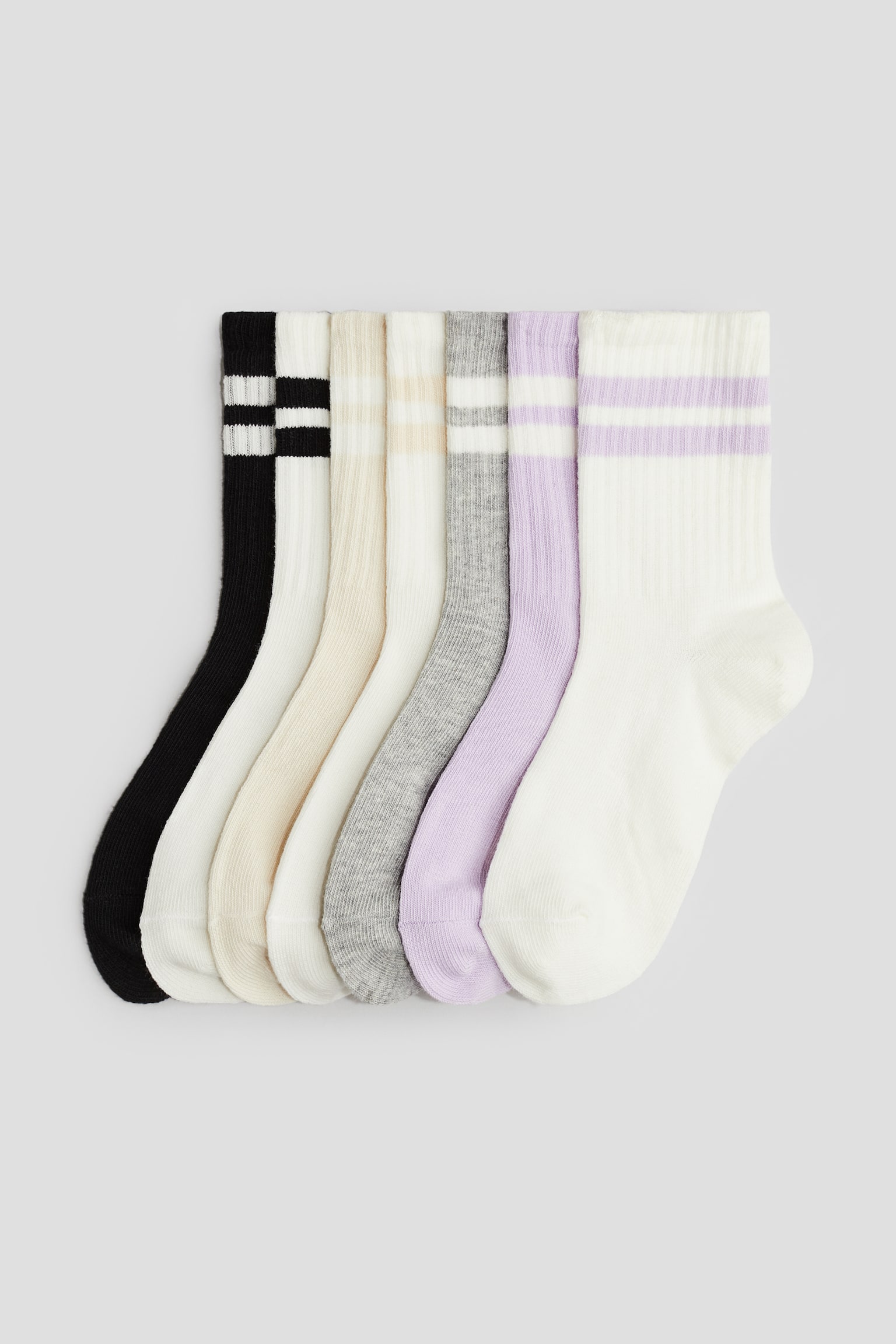 7-pack Socks - Light purple/light beige - Kids | H&M US