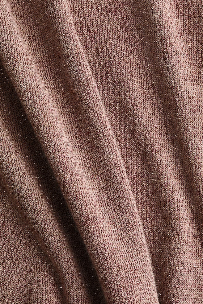 Fine-knit glittery top - Dusty pink marl/Dark grey/Dark khaki green - 6
