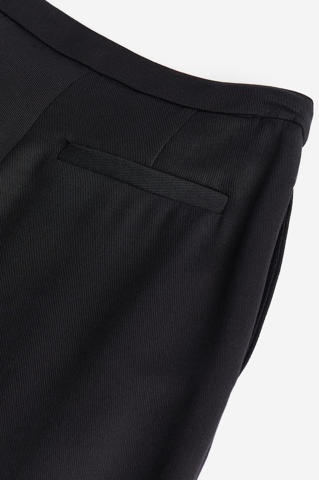 Wide wool-blend trousers - Black/Grey - 3