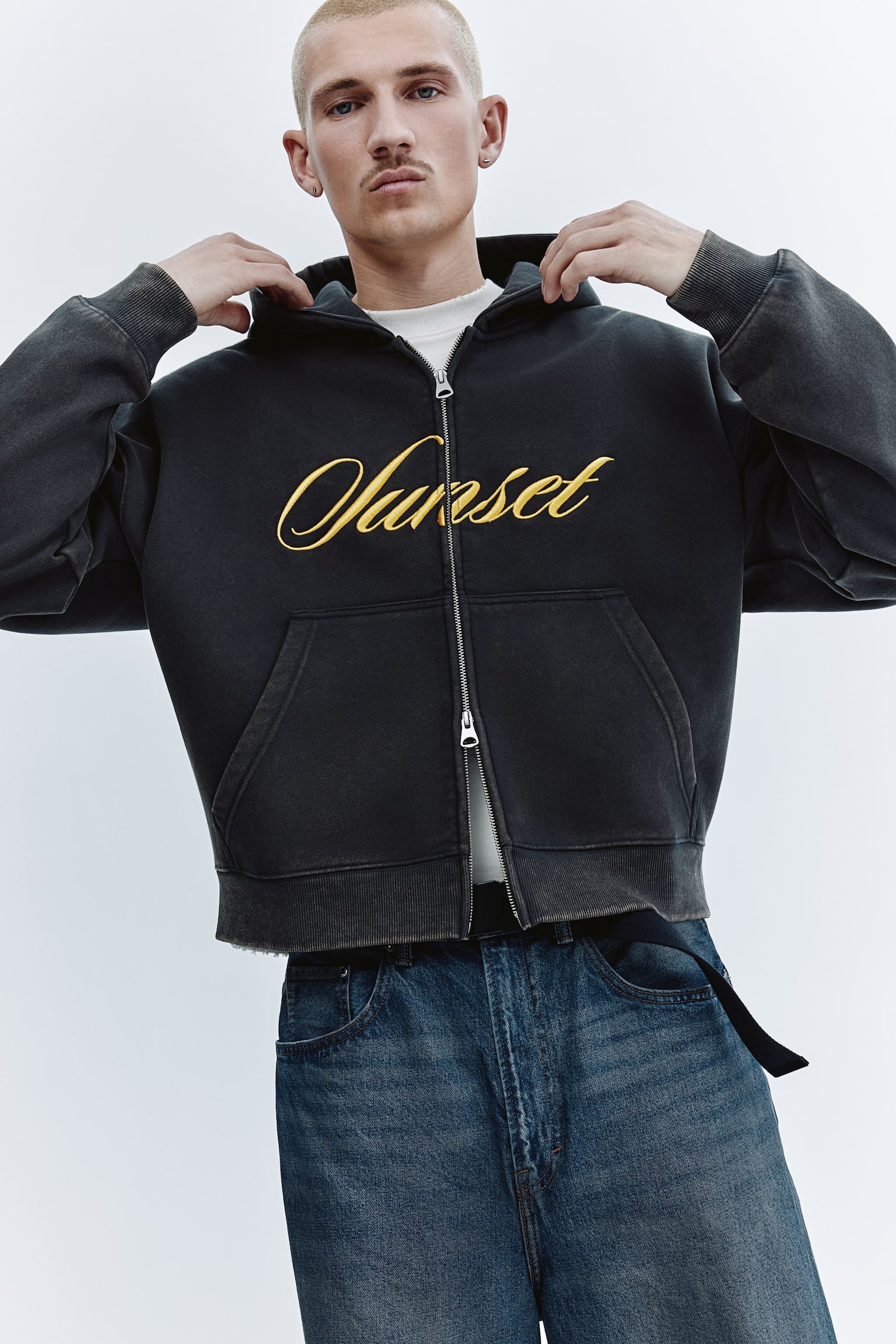 Oversized Fit Hoodie - Black/Sunset - 5