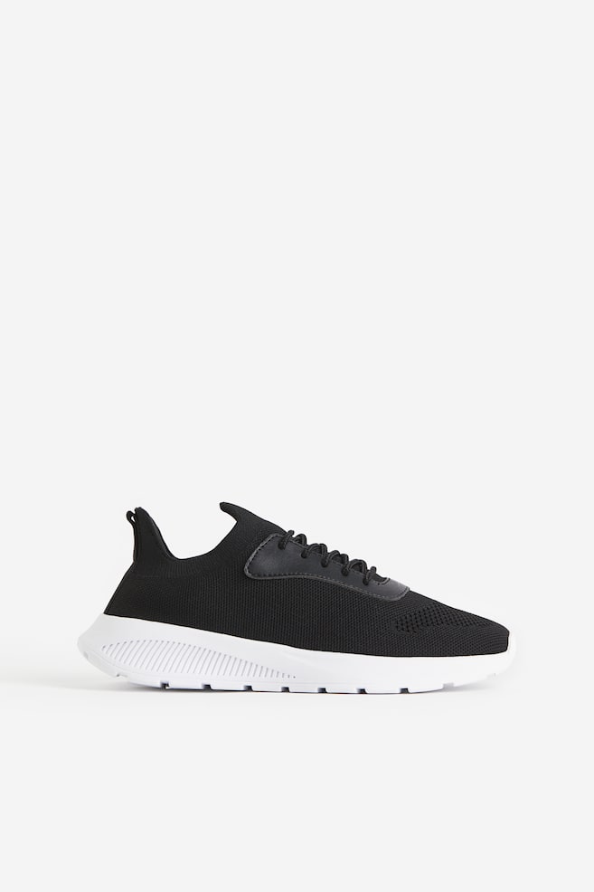 Lightweight-sole trainers - Black/White - 1