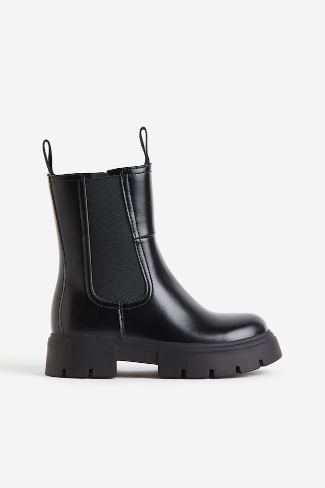 Chunky Chelsea boots - Black/Light pink - 4