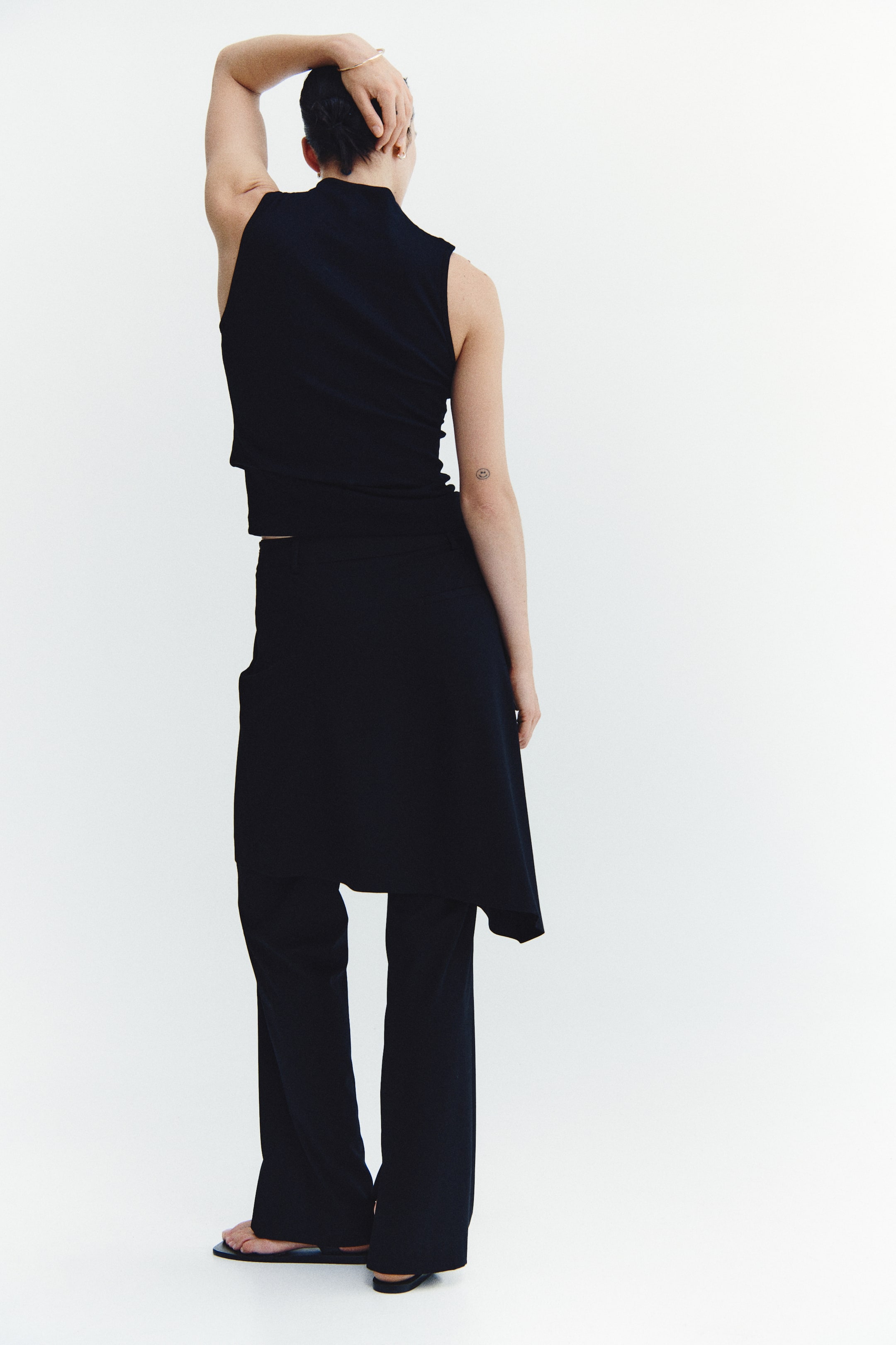 Silk-Blend Mock Turtleneck Top