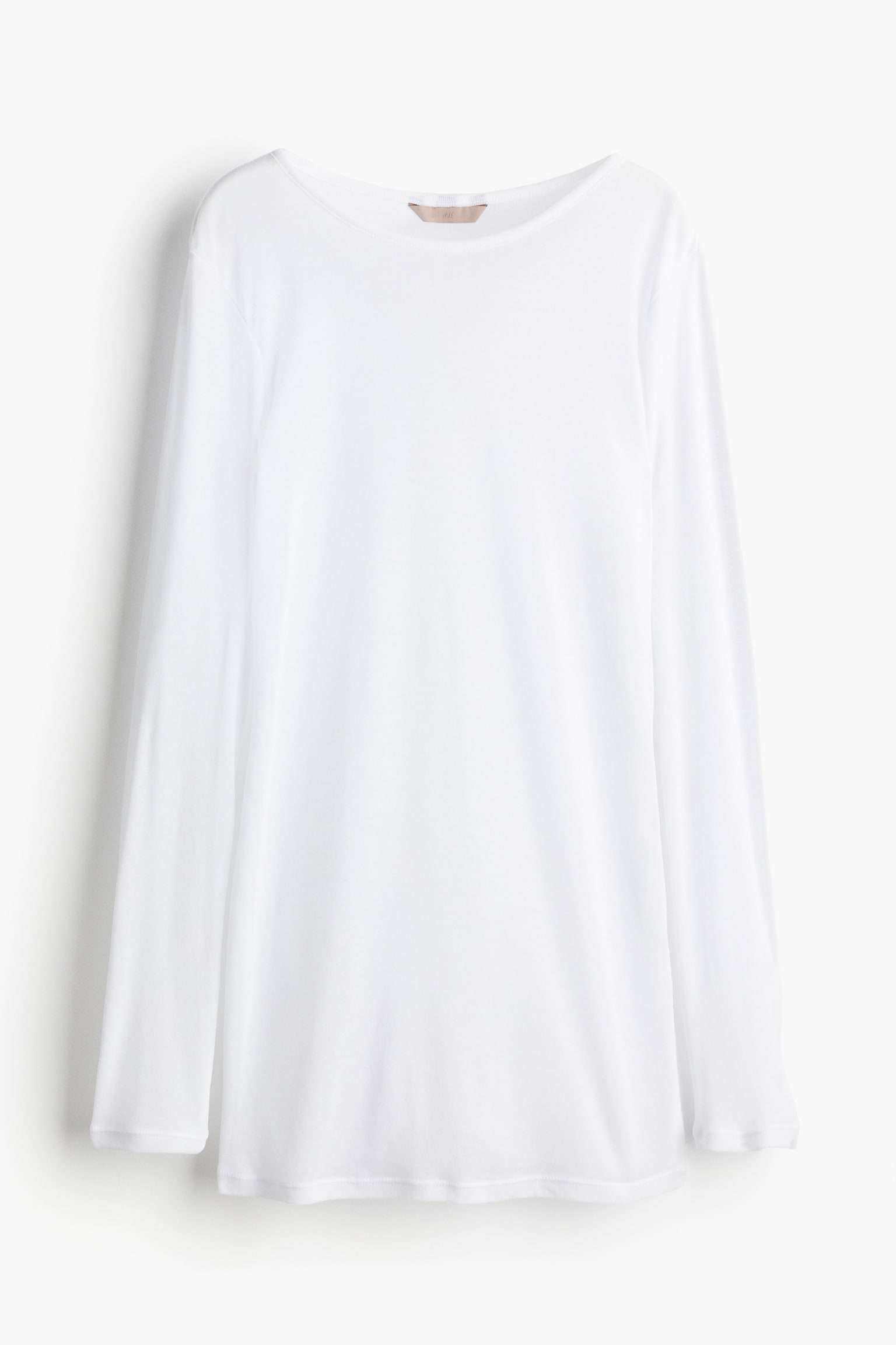 Long-sleeved jersey dress - White - 1