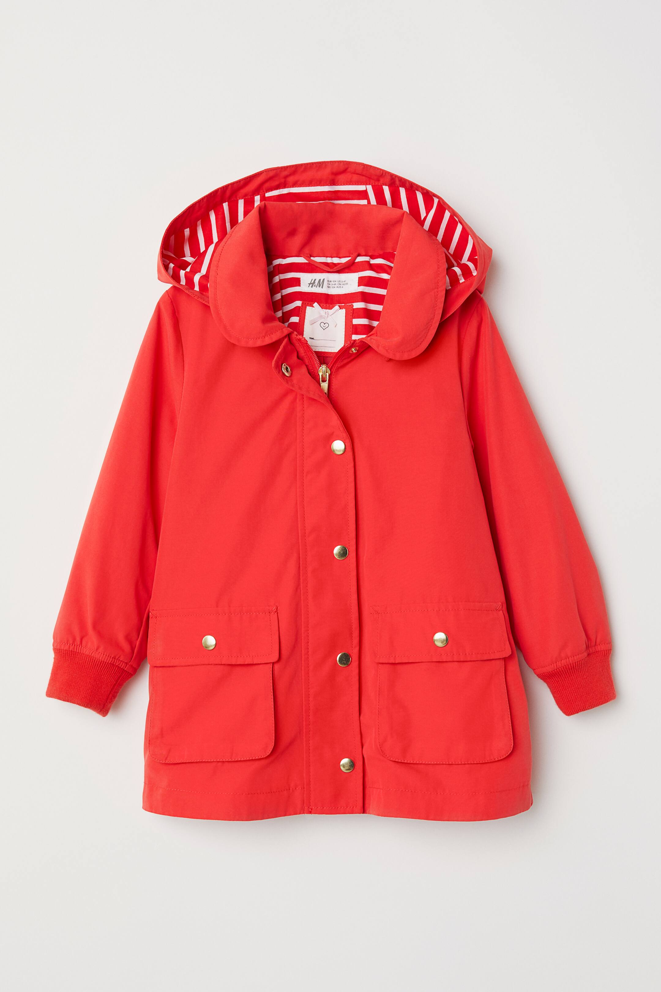 Büyük resmi görüntüle: Kapüşonlu Parka - Parlak kırmızı - ÇOCUK | H&M TR 1