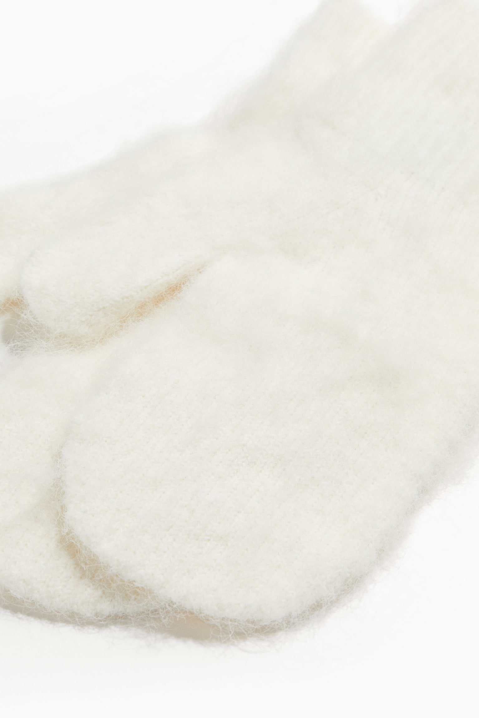 Mittens - White/Greige marl/Powder pink - 2