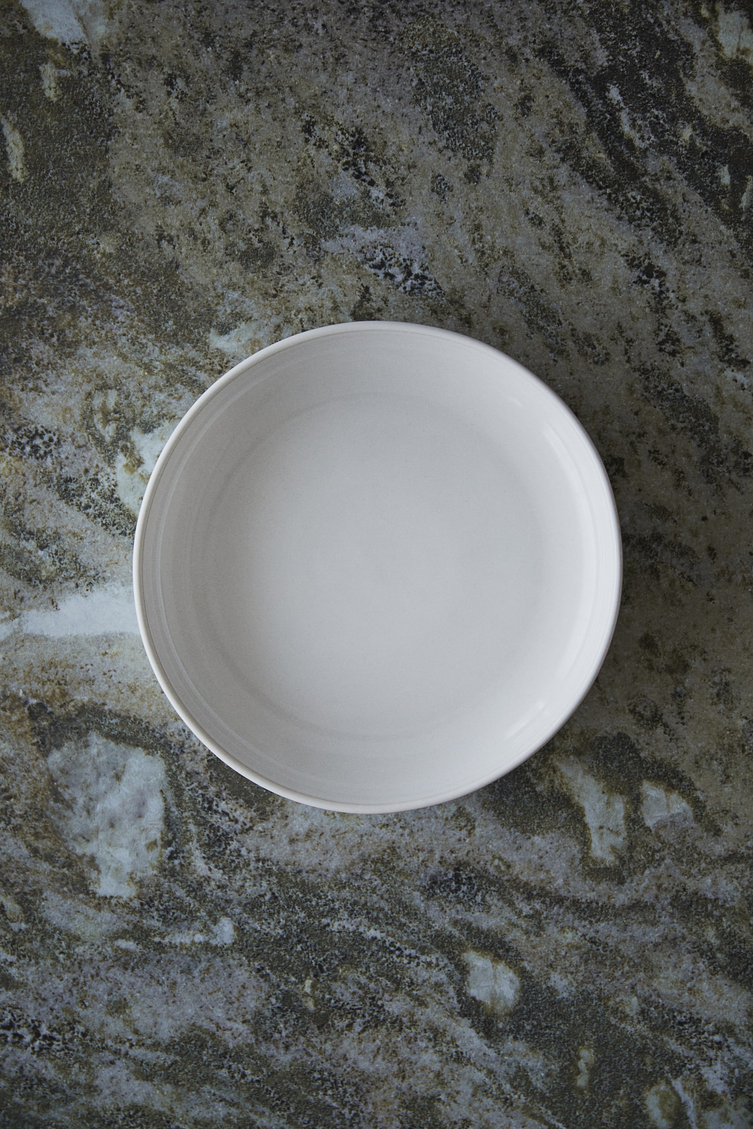 Deep stoneware plate - Natural white/Shiny/Beige/Anthracite grey - 2