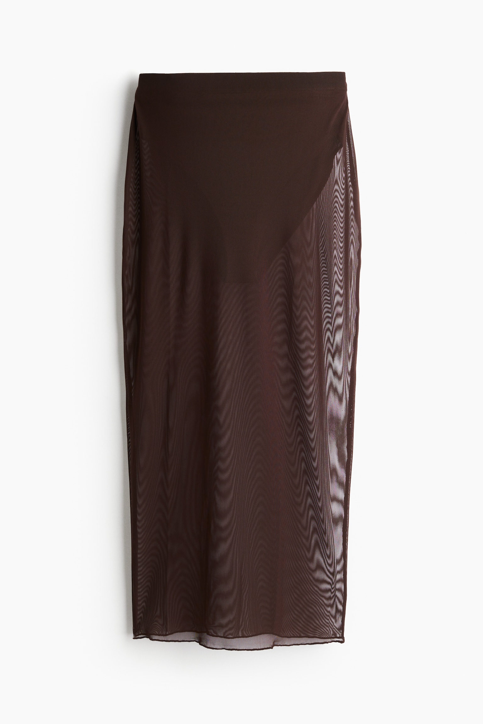 Sheer mesh skirt - Dark brown - 2