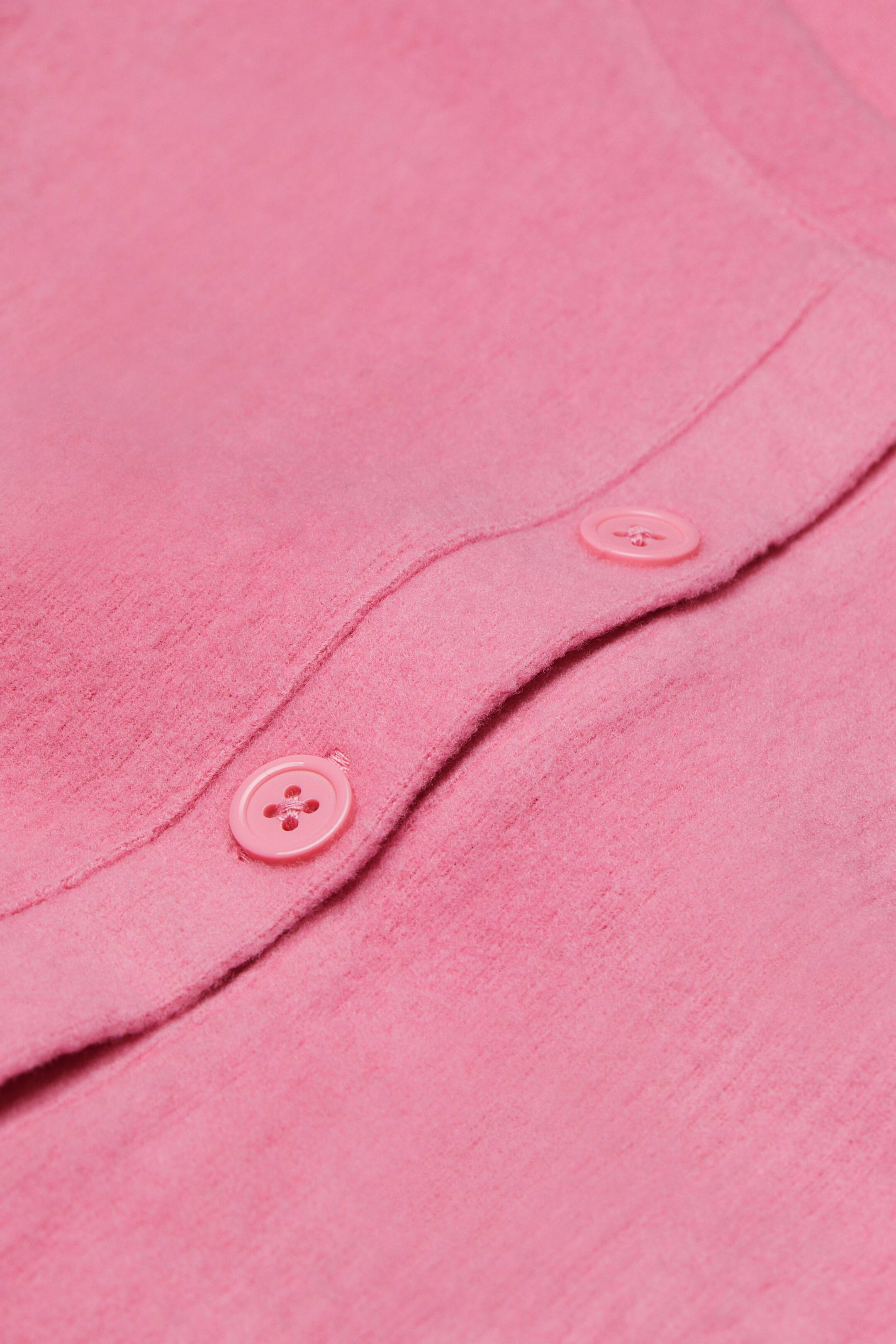 Short cardigan - Round neck - Long sleeve - Pink - Ladies | H&M GB