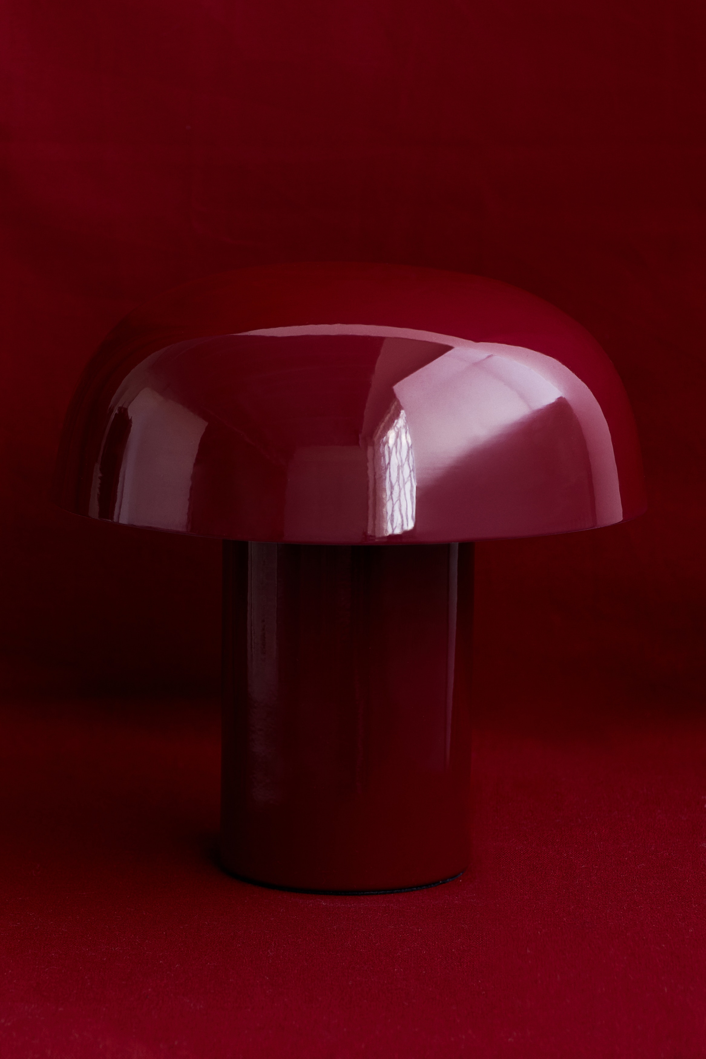 Metal table lamp - Dark red/Light beige/Dark brown/Light dusty pink/Light yellow/Olive green