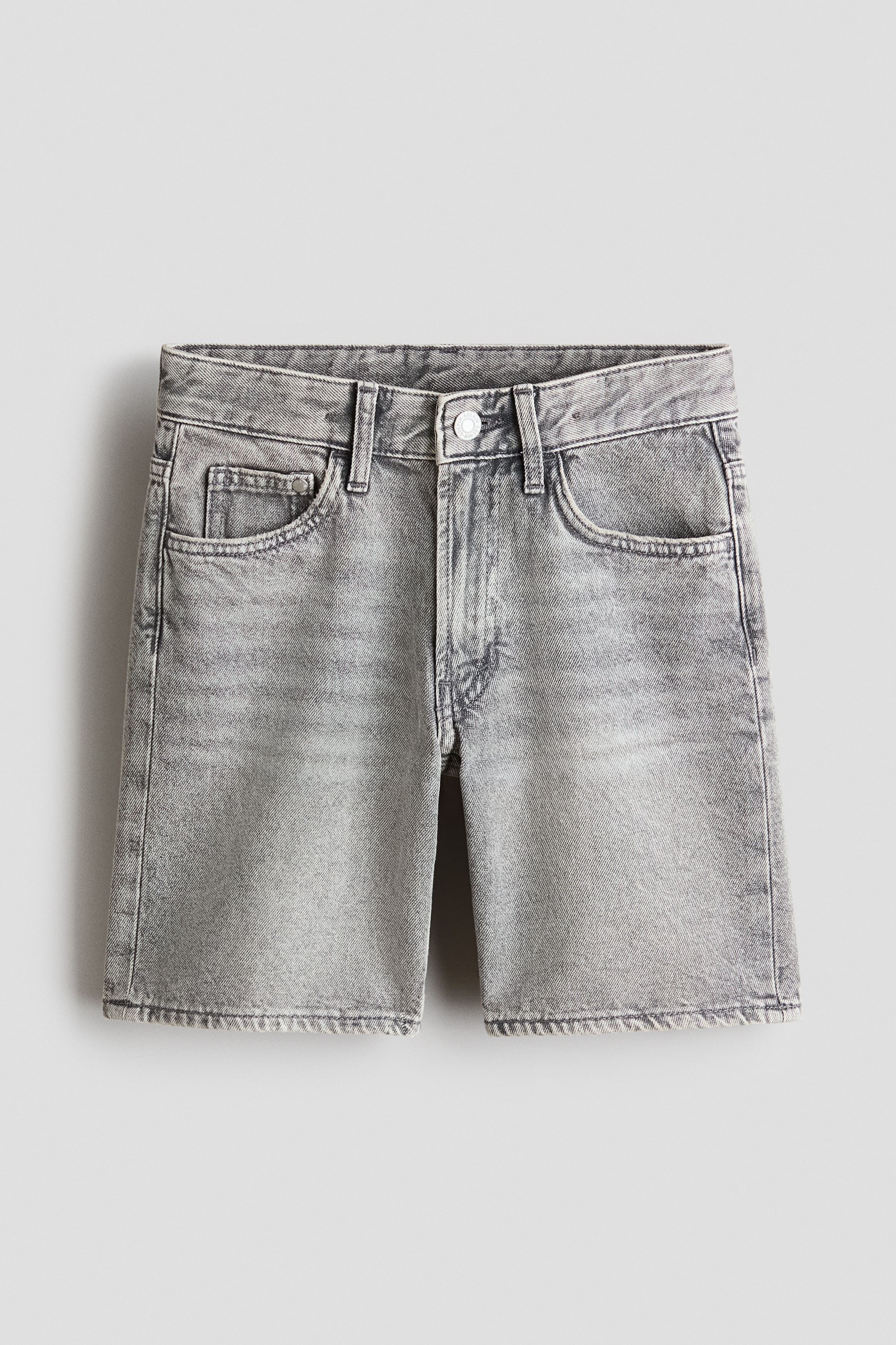 H & M - Jeansshorts in Loose Fit - Grau - Kinder