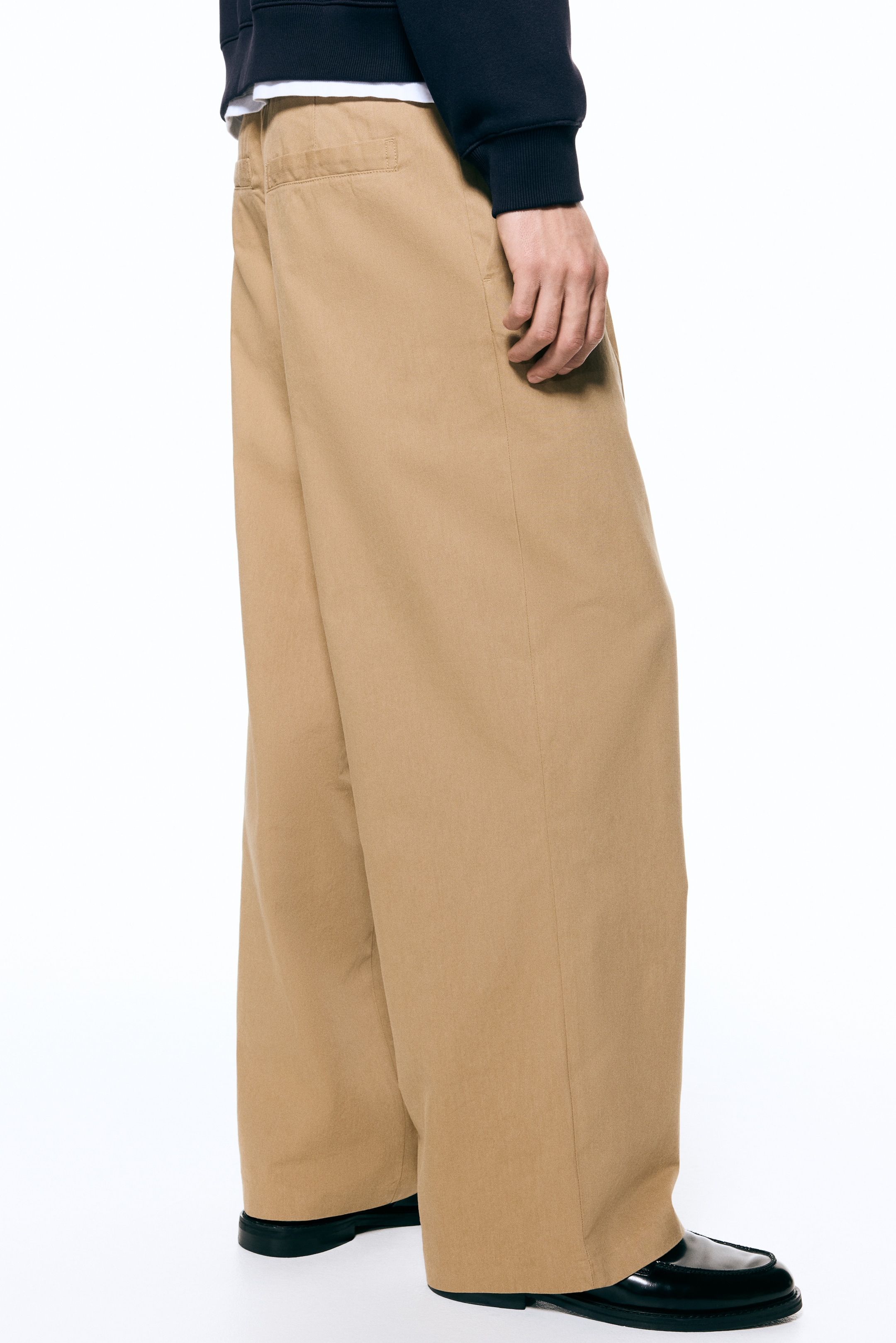 View larger image: Loose Fit Tailored trousers - Beige - Men | H&M IN 3