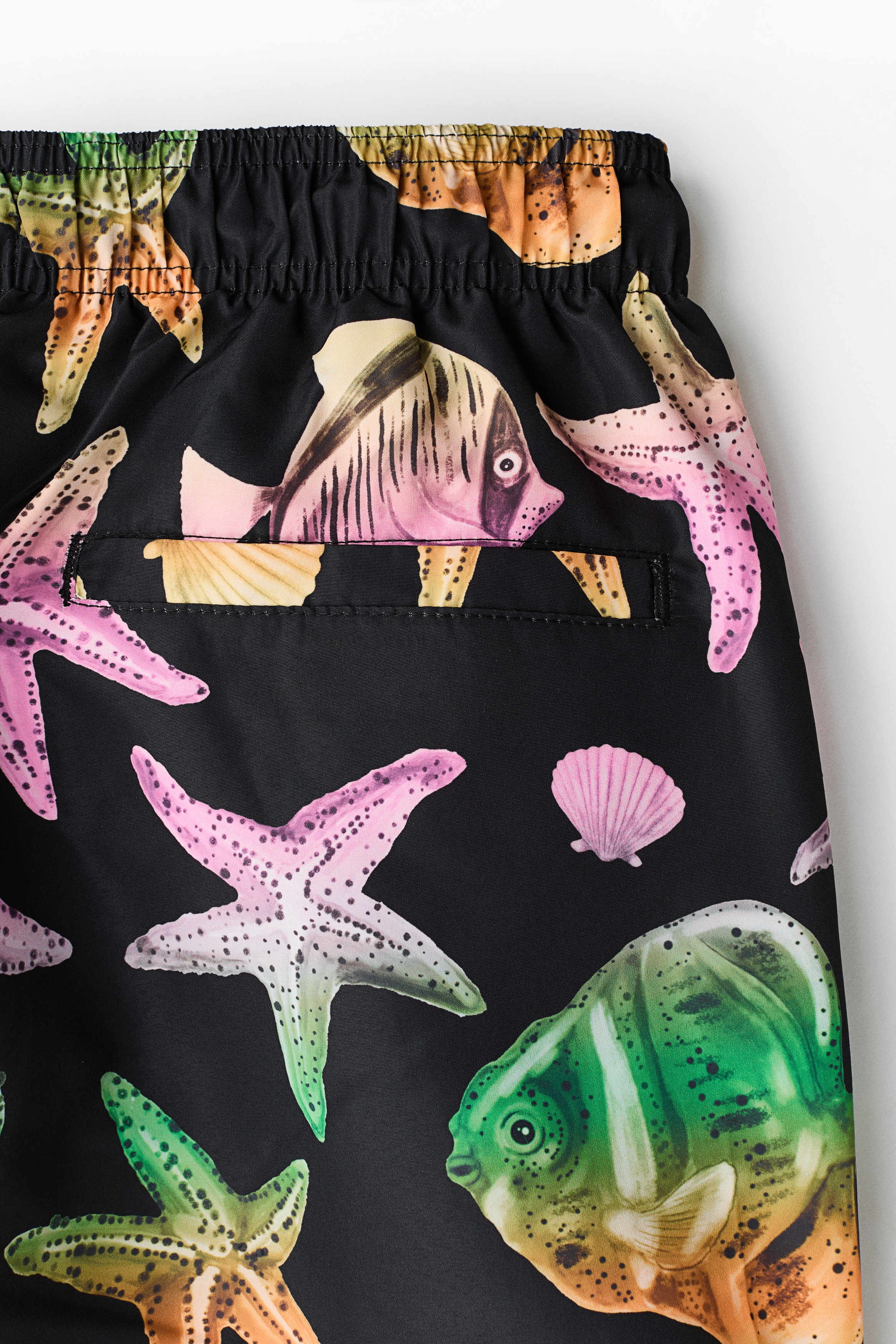 Patterned swim shorts