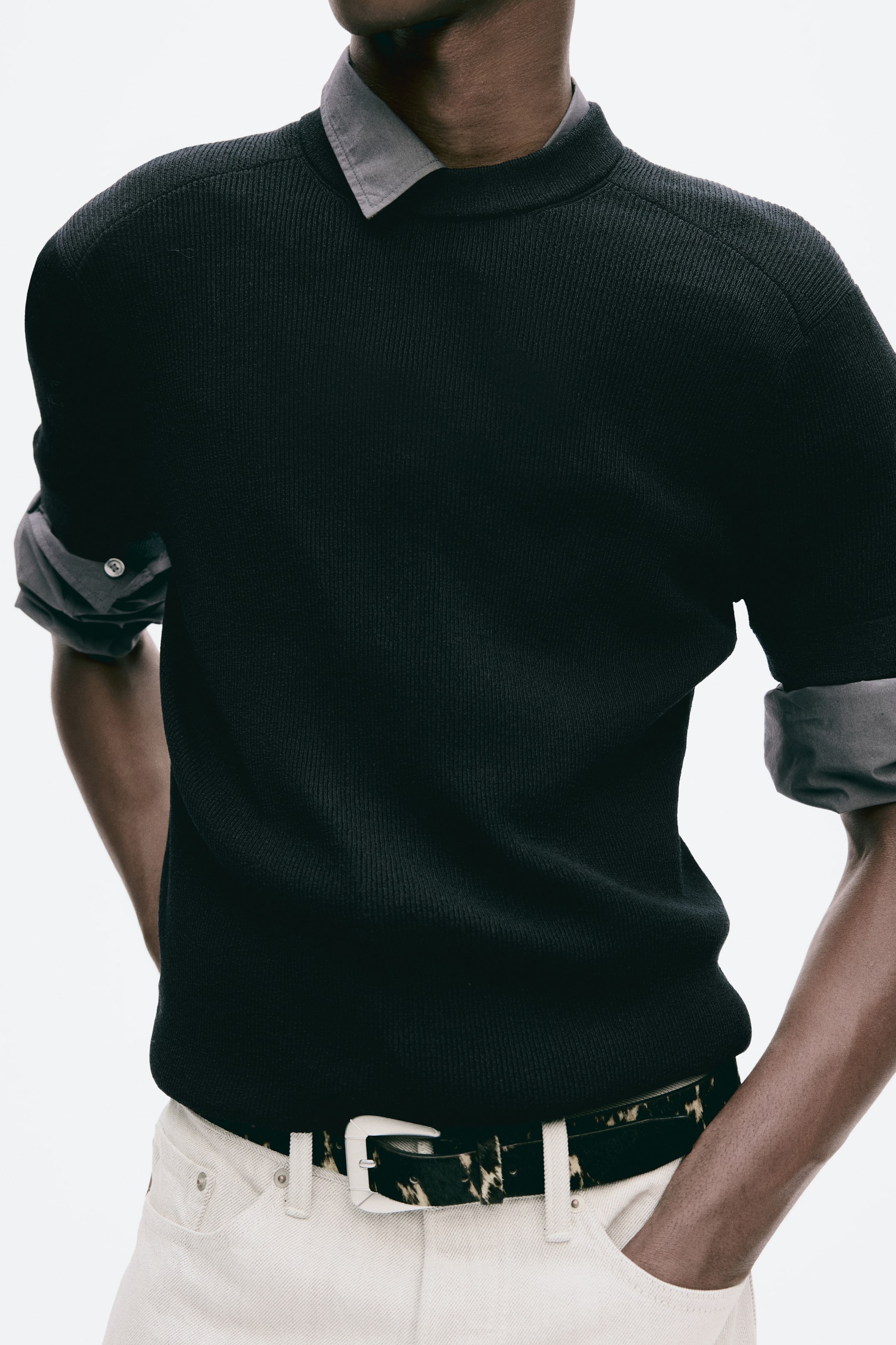 Slim-Fit Knit Wool-Blend T-Shirt