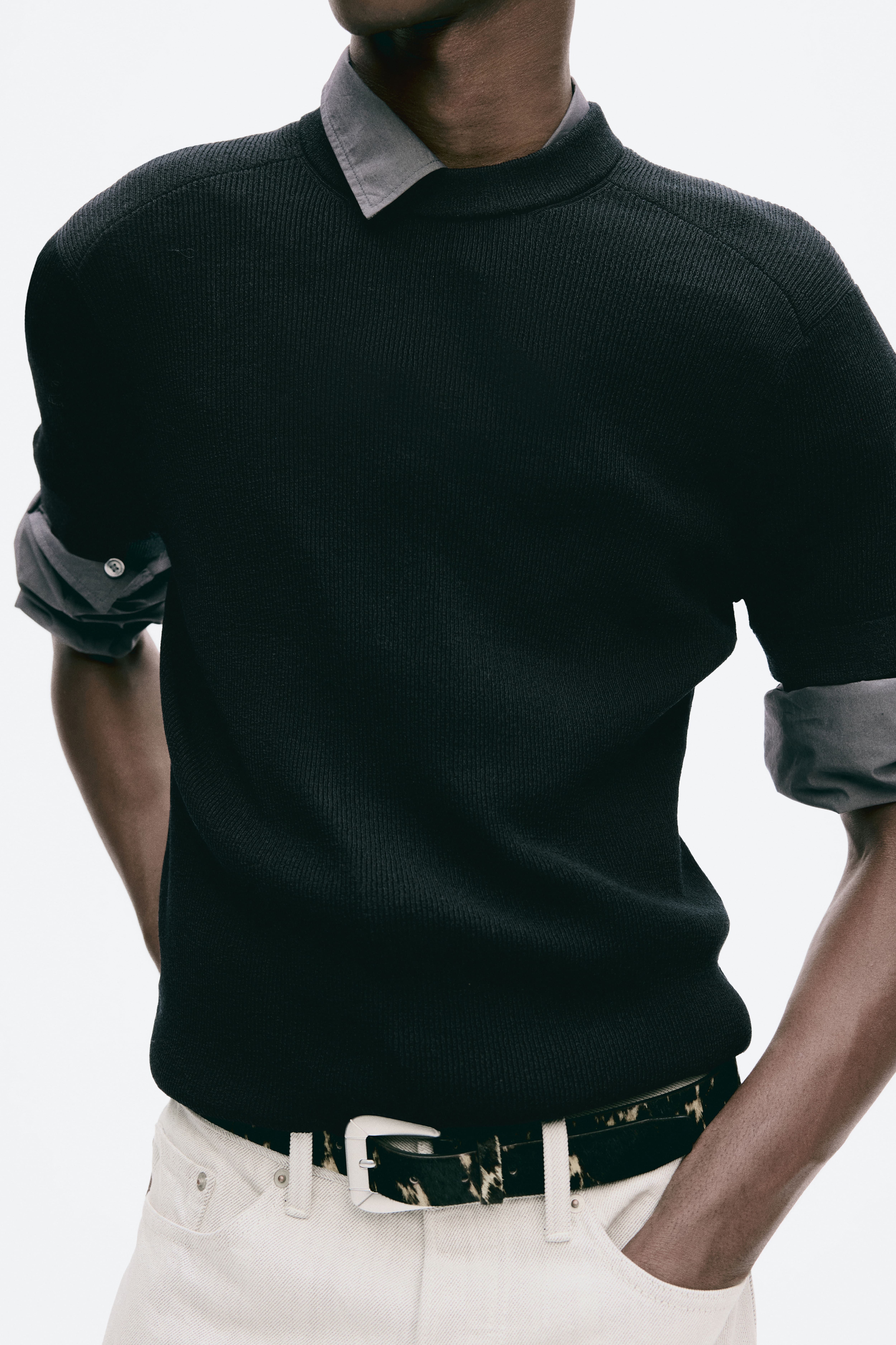 Slim-Fit Knit Wool-Blend T-Shirt