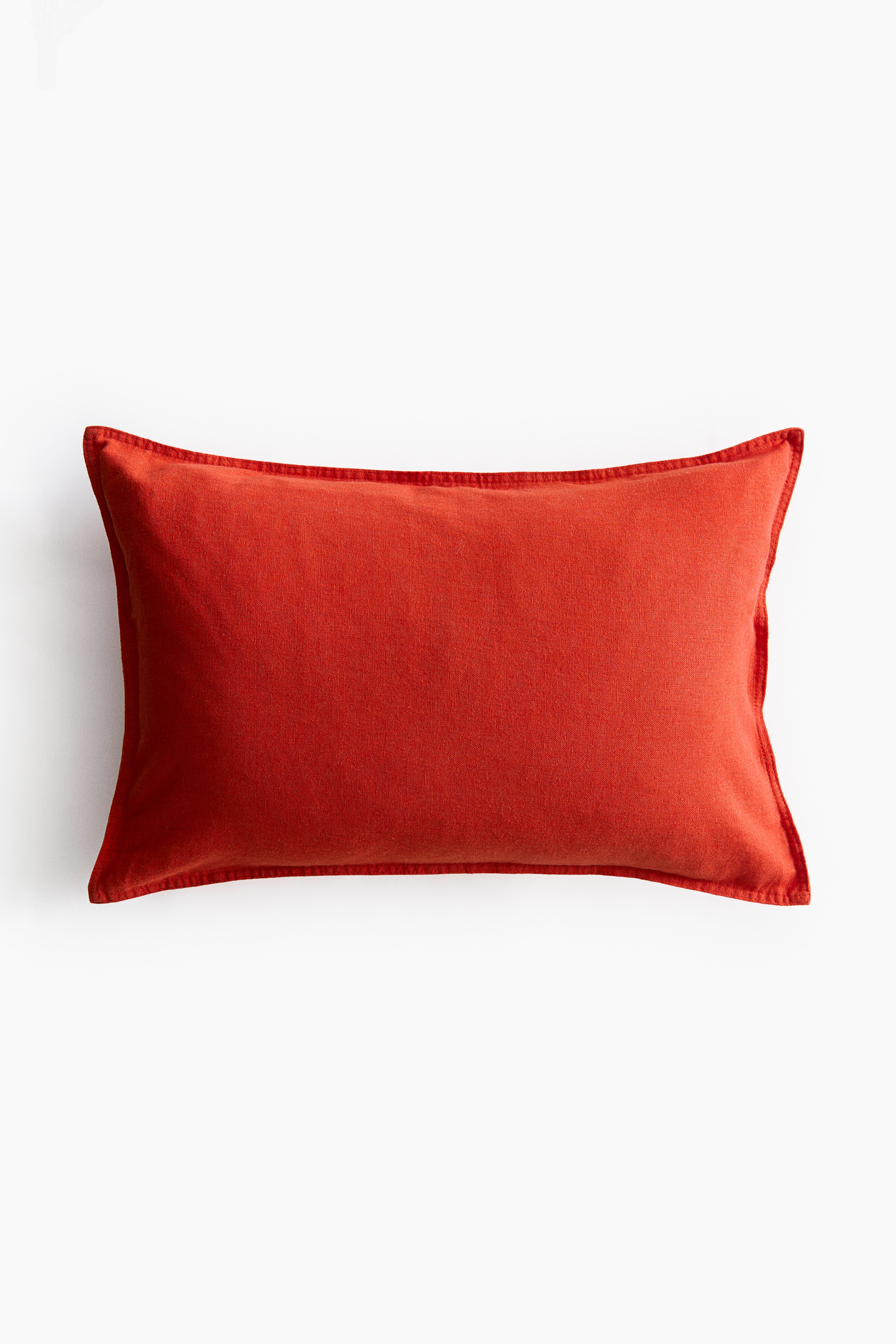 Housse de coussin en lin mélangé - Orange/Vert kaki foncé/Brun foncé/Jaune clair/Taupe/Bleu/Blanc/Beige/Bleu ancien clair/Brun pâle/Rose ancien clair