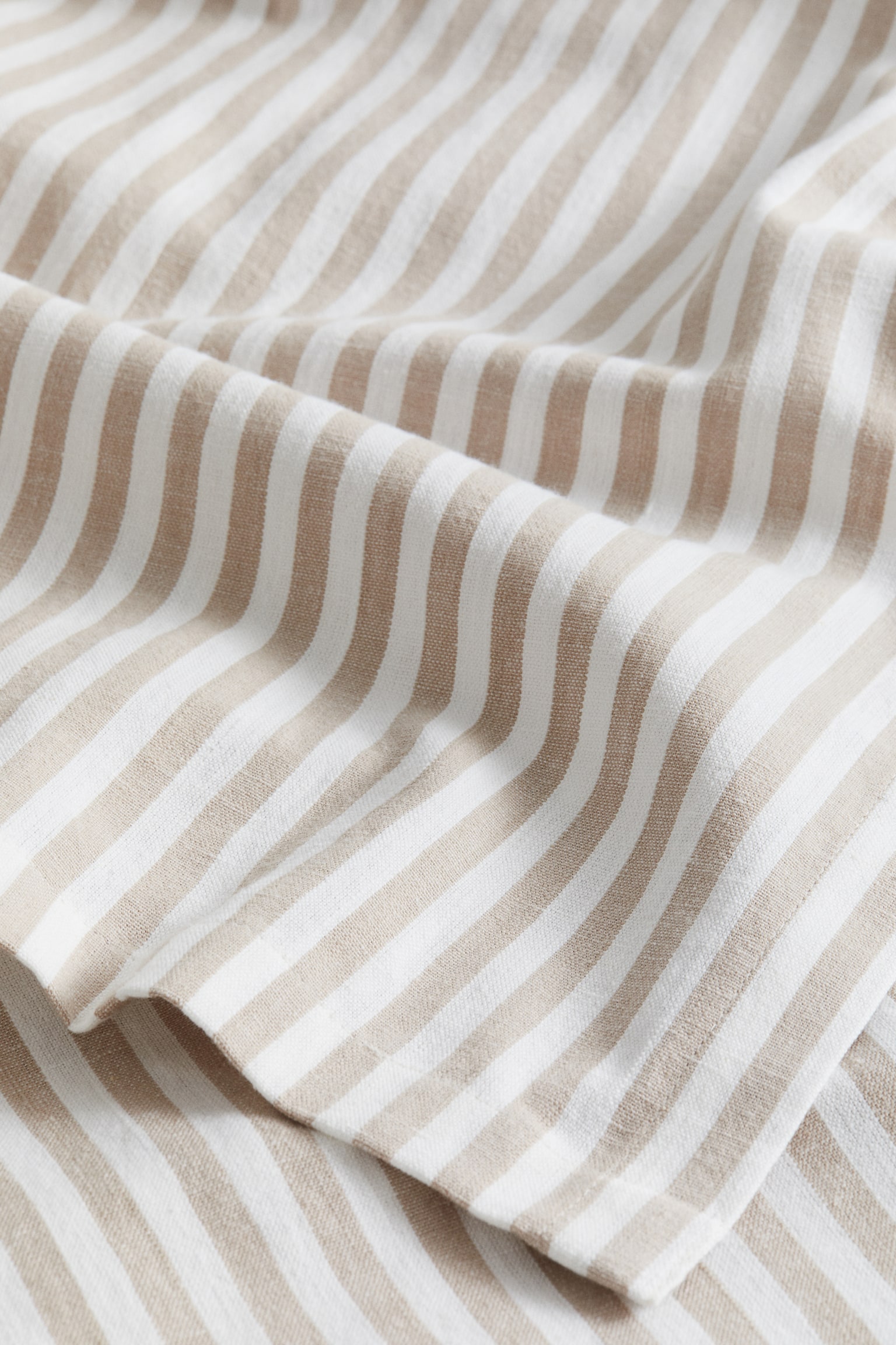 Cotton-blend tablecloth - Beige/Striped/Grey/Striped - 2