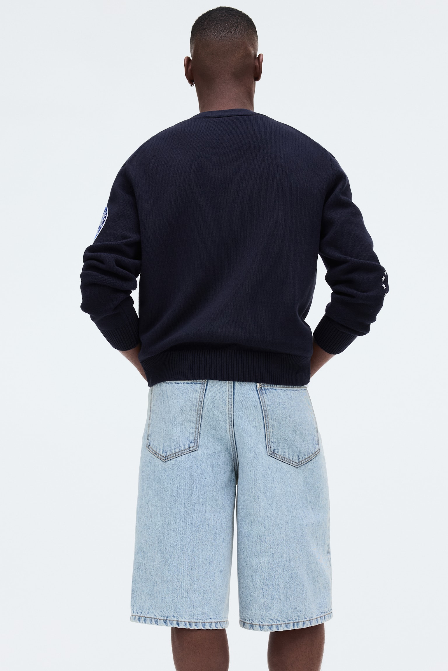 Baggy Denim Shorts - Light denim blue/Denim gray/Denim black/Denim blue - 4