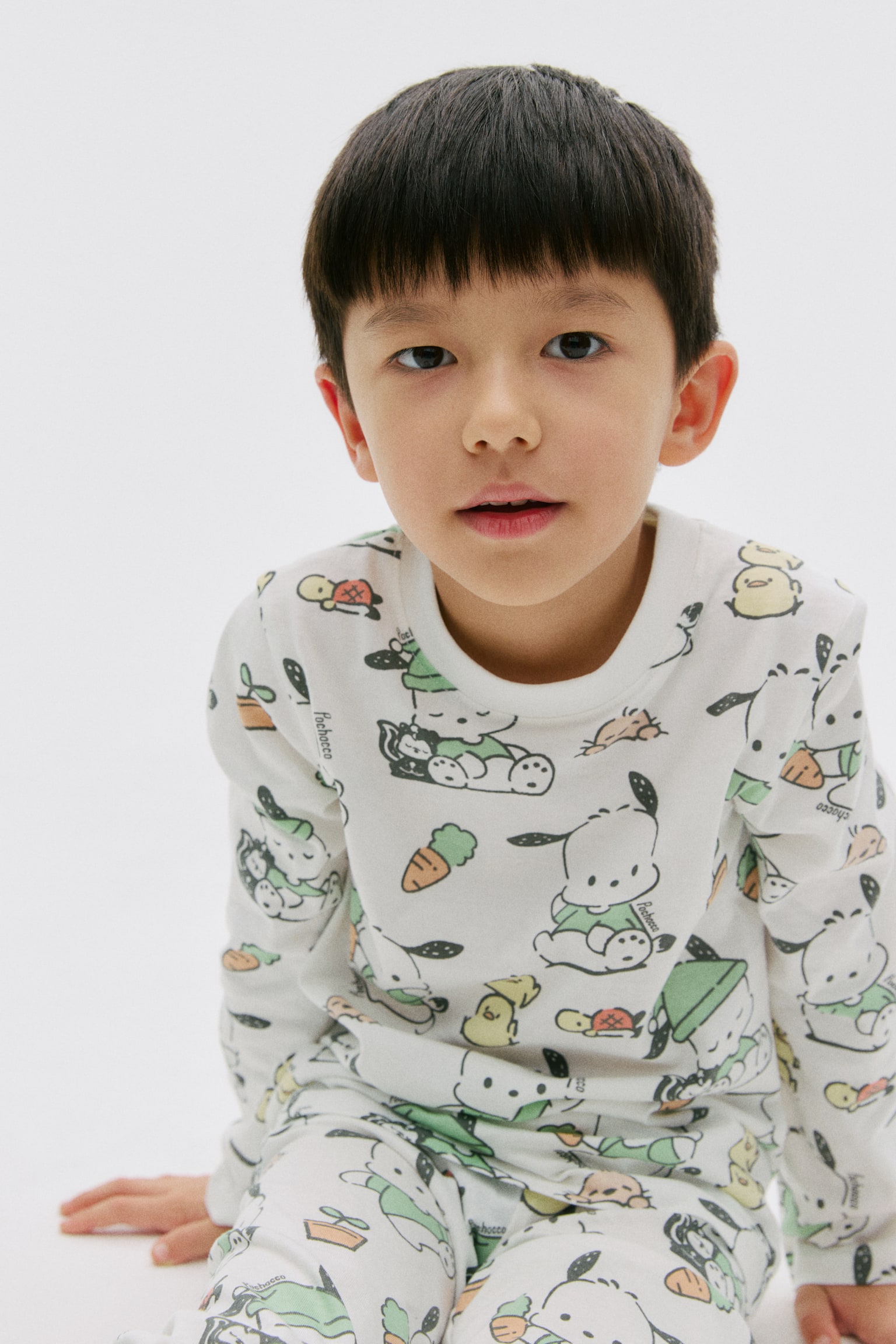 Printed cotton pyjamas - White/Pochacco/Yellow/Pompompurin/Dark gray/Badtz-Maru - 3