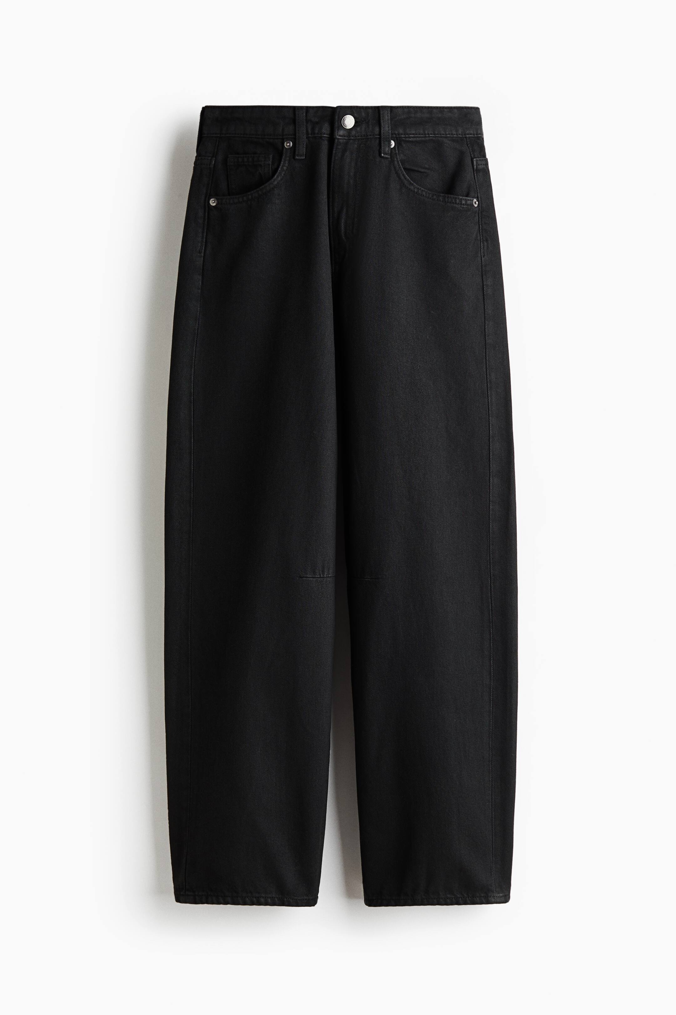 View larger image: Barrel High Waist Jeans - Black - Ladies | H&M 1