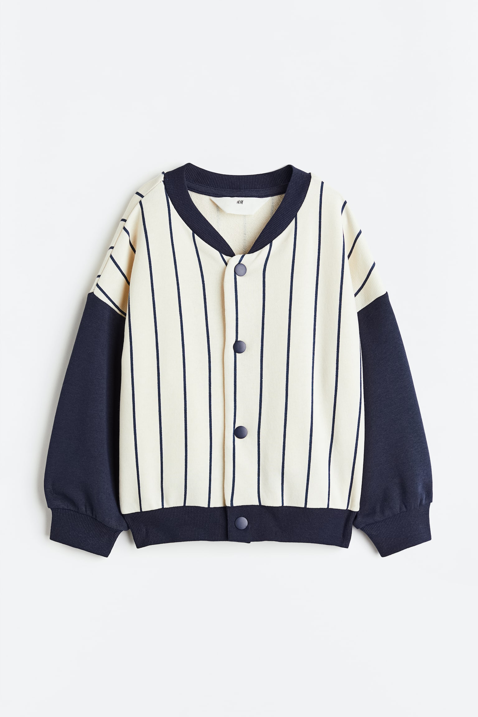 Baseball Jacket - Navy blue/Pinstripe/Bright blue/Block colour - 1