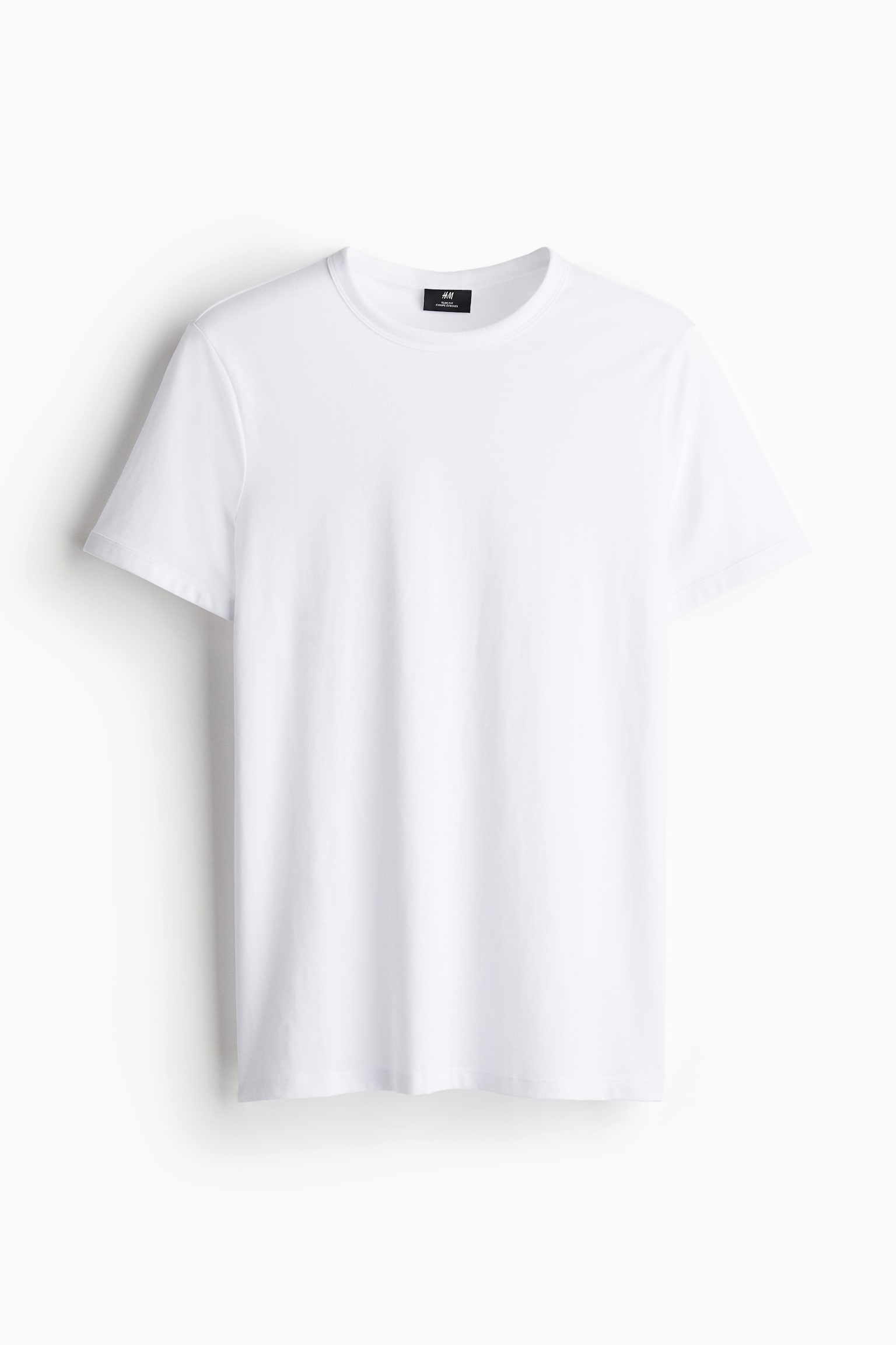 Slim Fit Cotton T-shirt - White/Black/Beige/Dark brown - 2