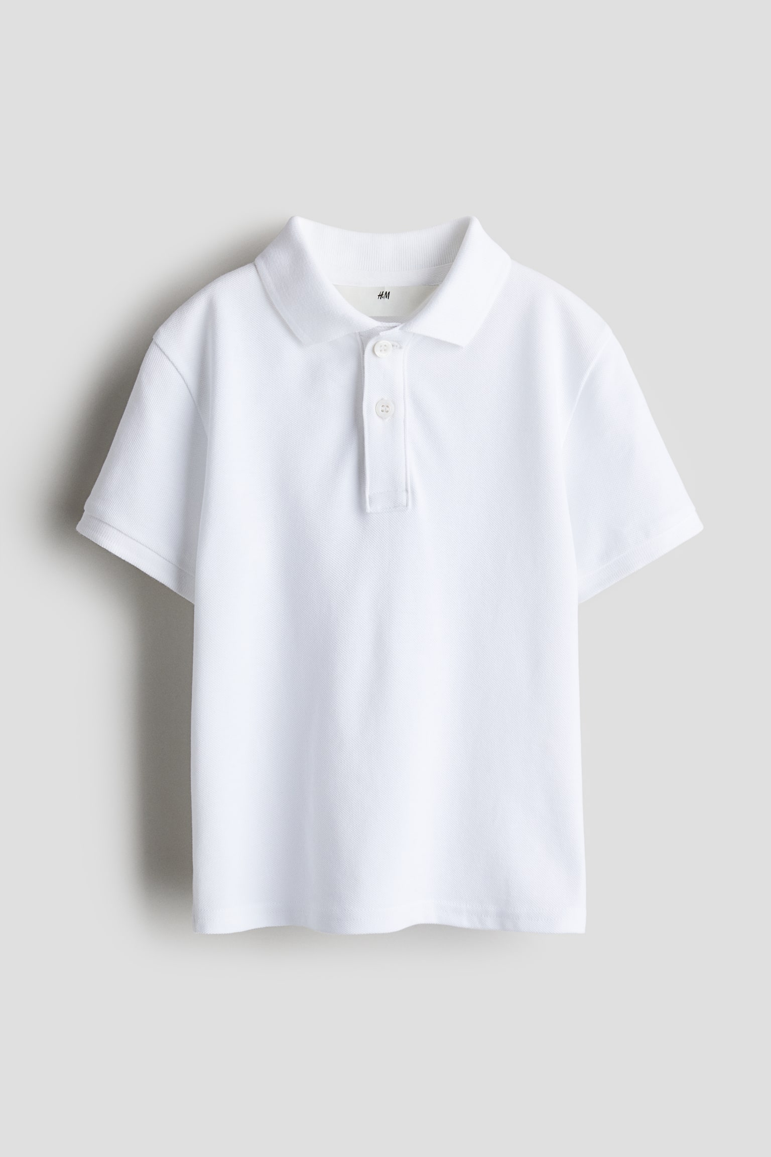 Cotton piqué polo shirt - White - 2