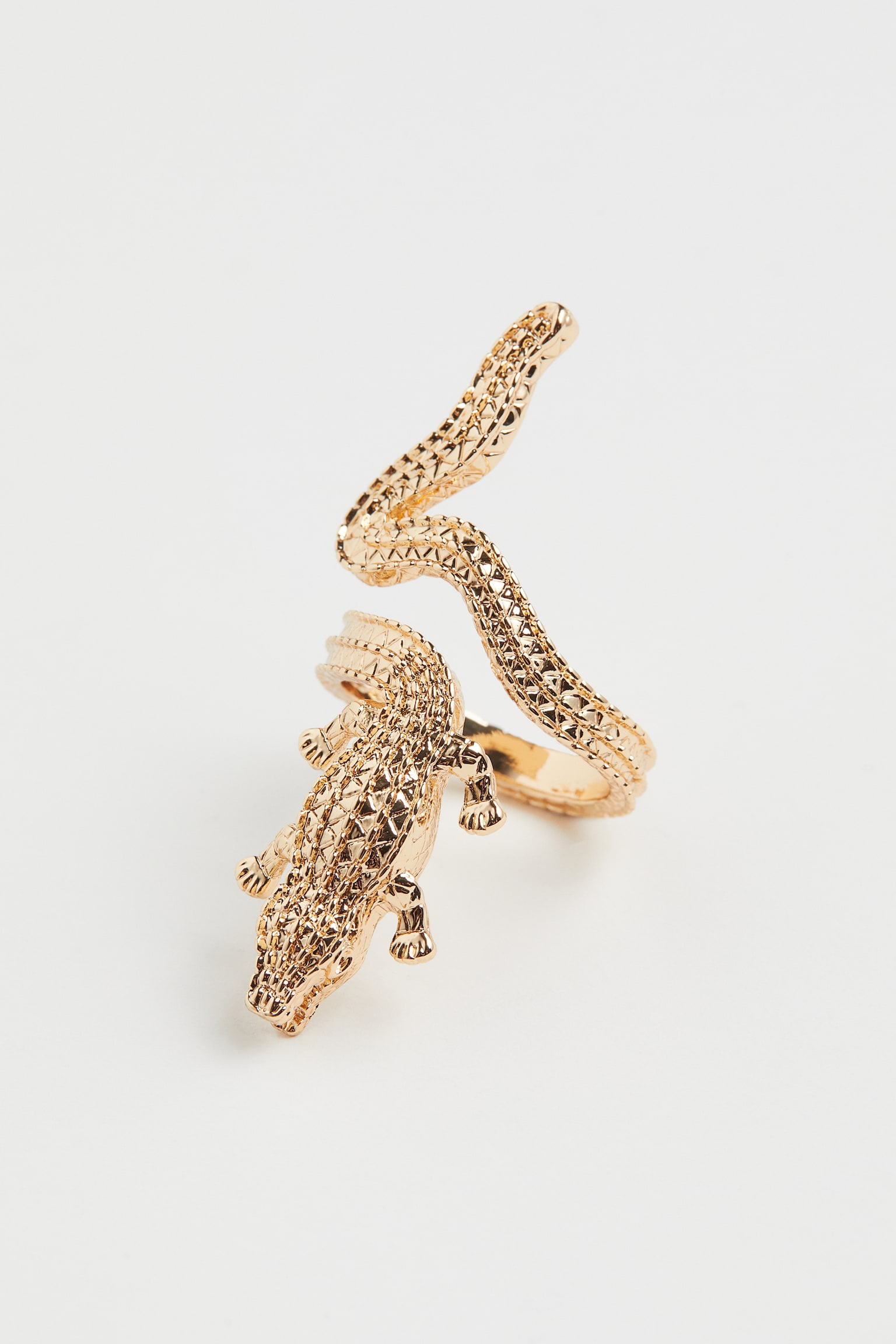 Crocodile Shape Ring - Gold colour - 1