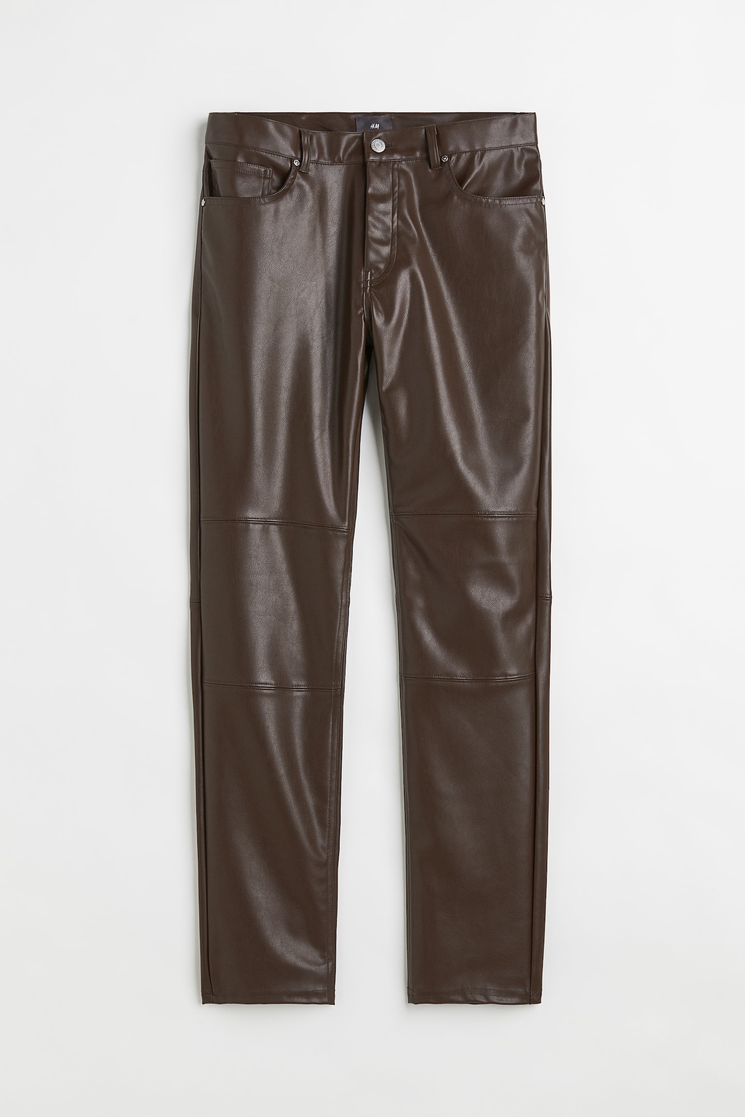 Slim Fit Trousers - Dark brown/Black - 1