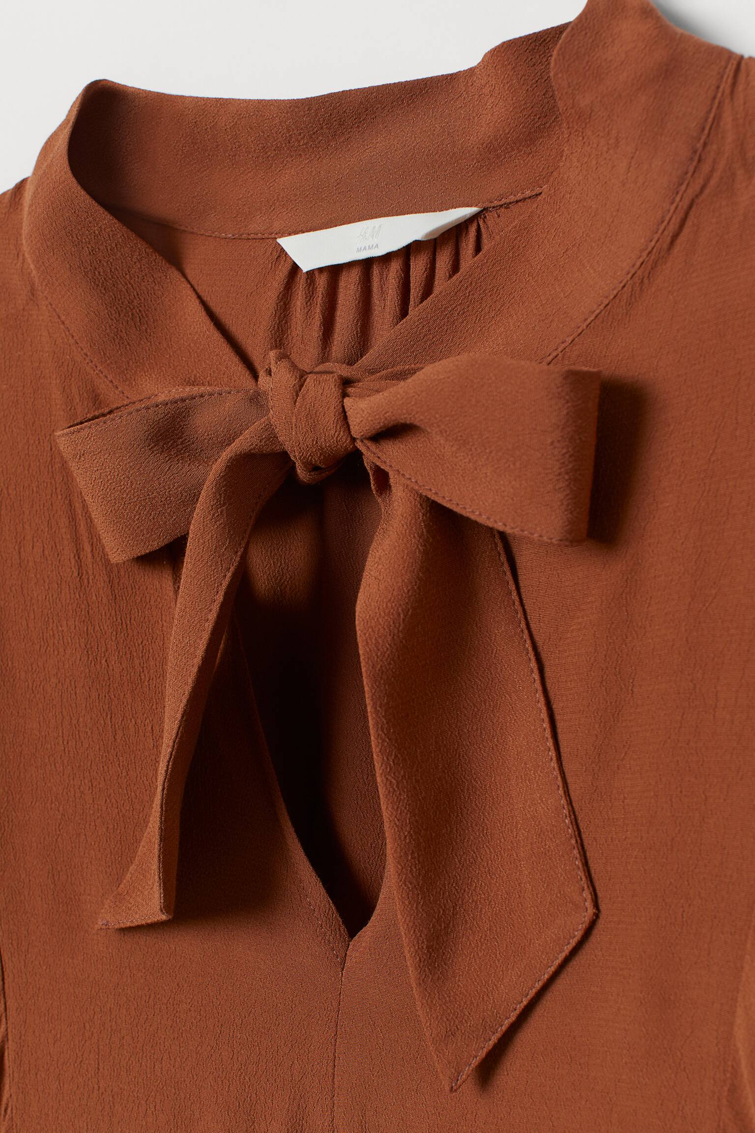 MAMA Crêpe blouse - Brown - 2