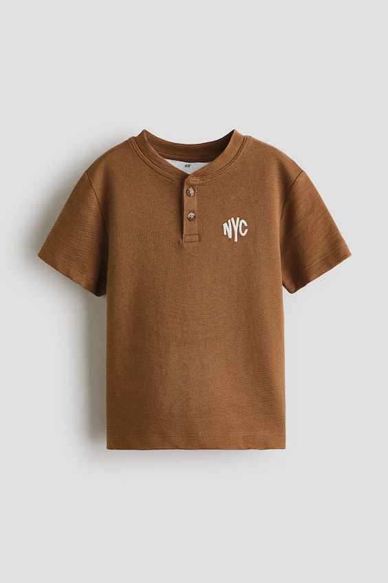 Детские футболки H&M Cotton Henley T-Shirt